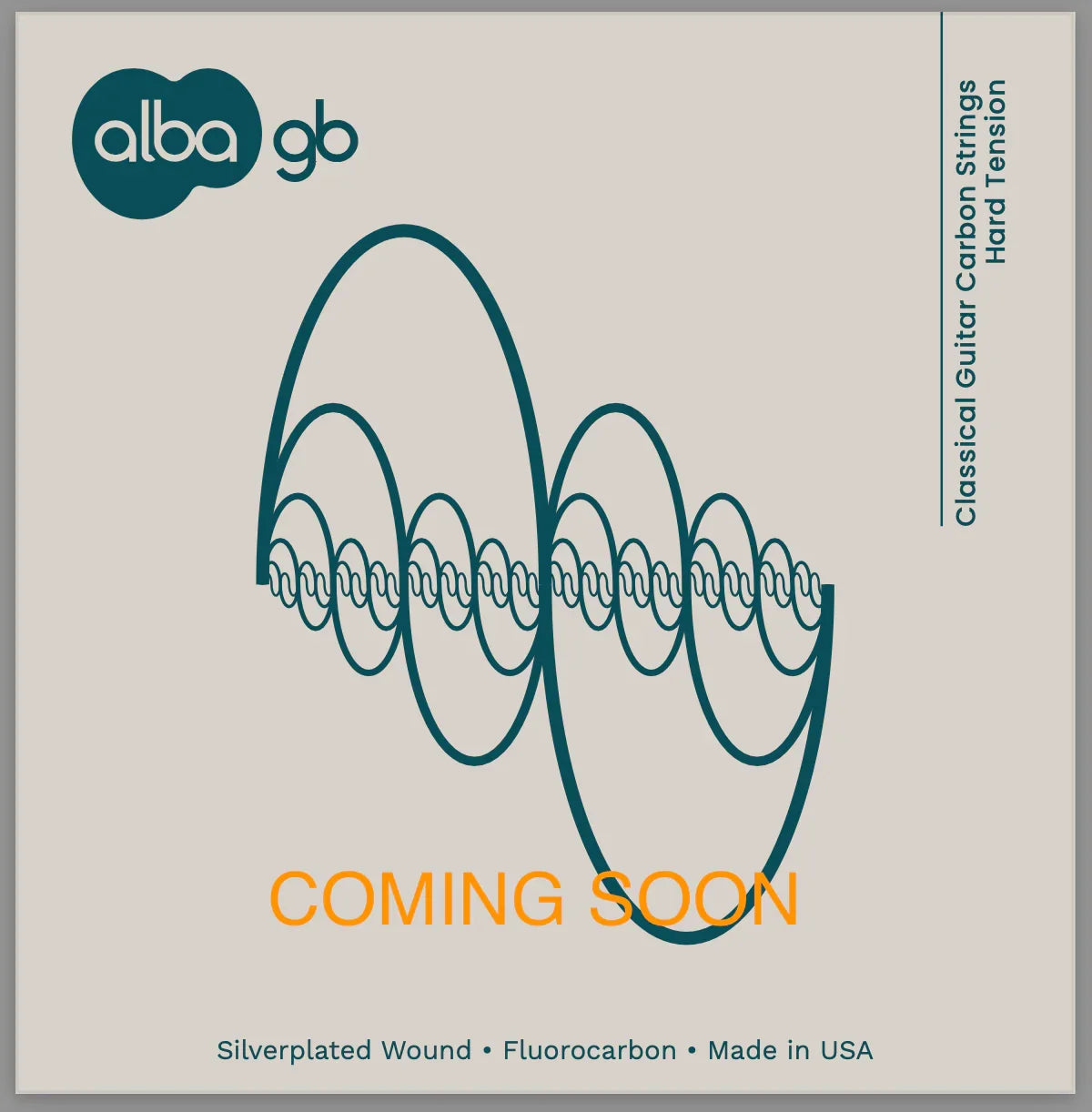 Alba GB - Classical Guitar Carbon Strings - Hard Tension - Silverplated Wound - Fluorocarbon - Made in USA