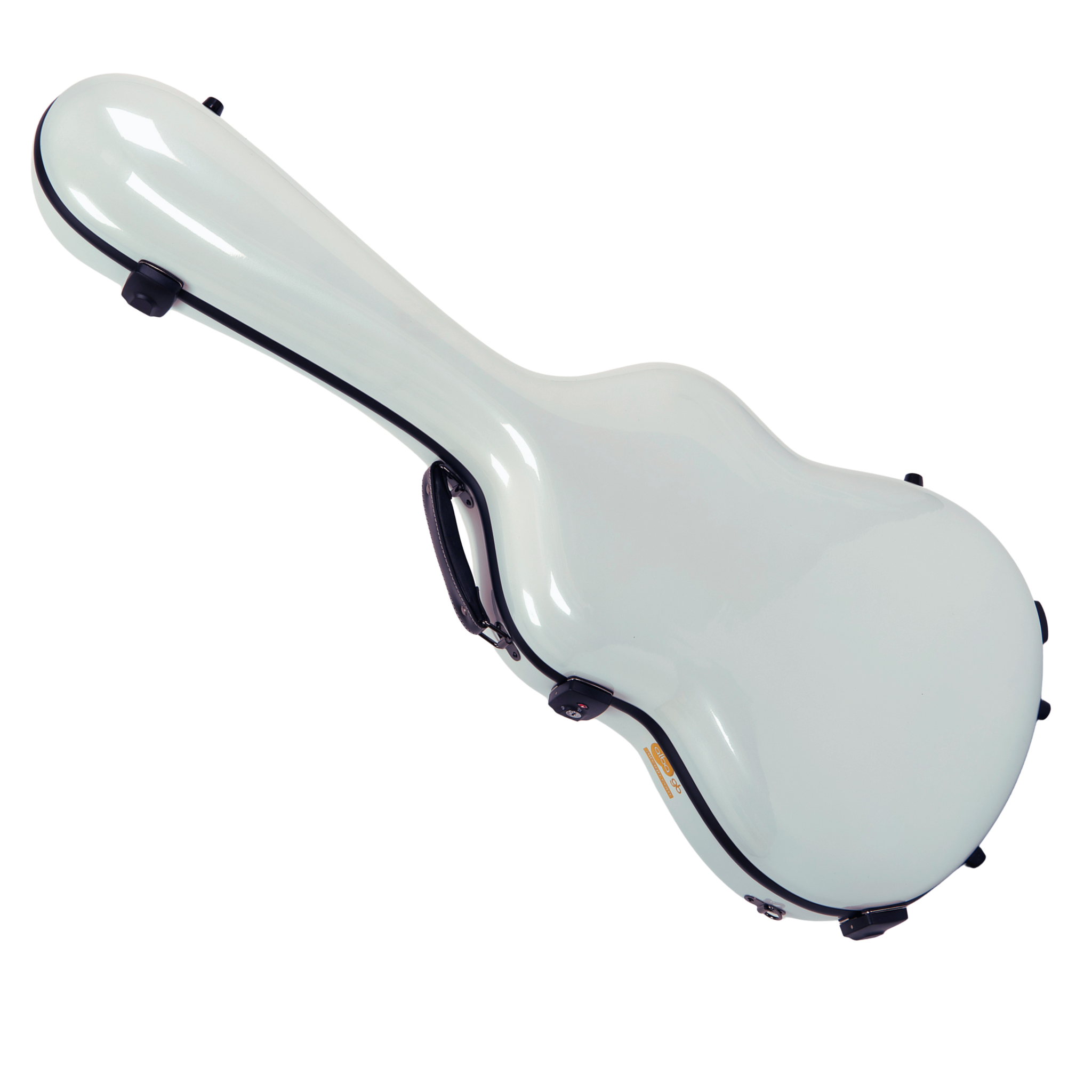 Alba GB Fiber Glass Case White Gloss for Classical Guitar Acoustic, Flamenco guitar case