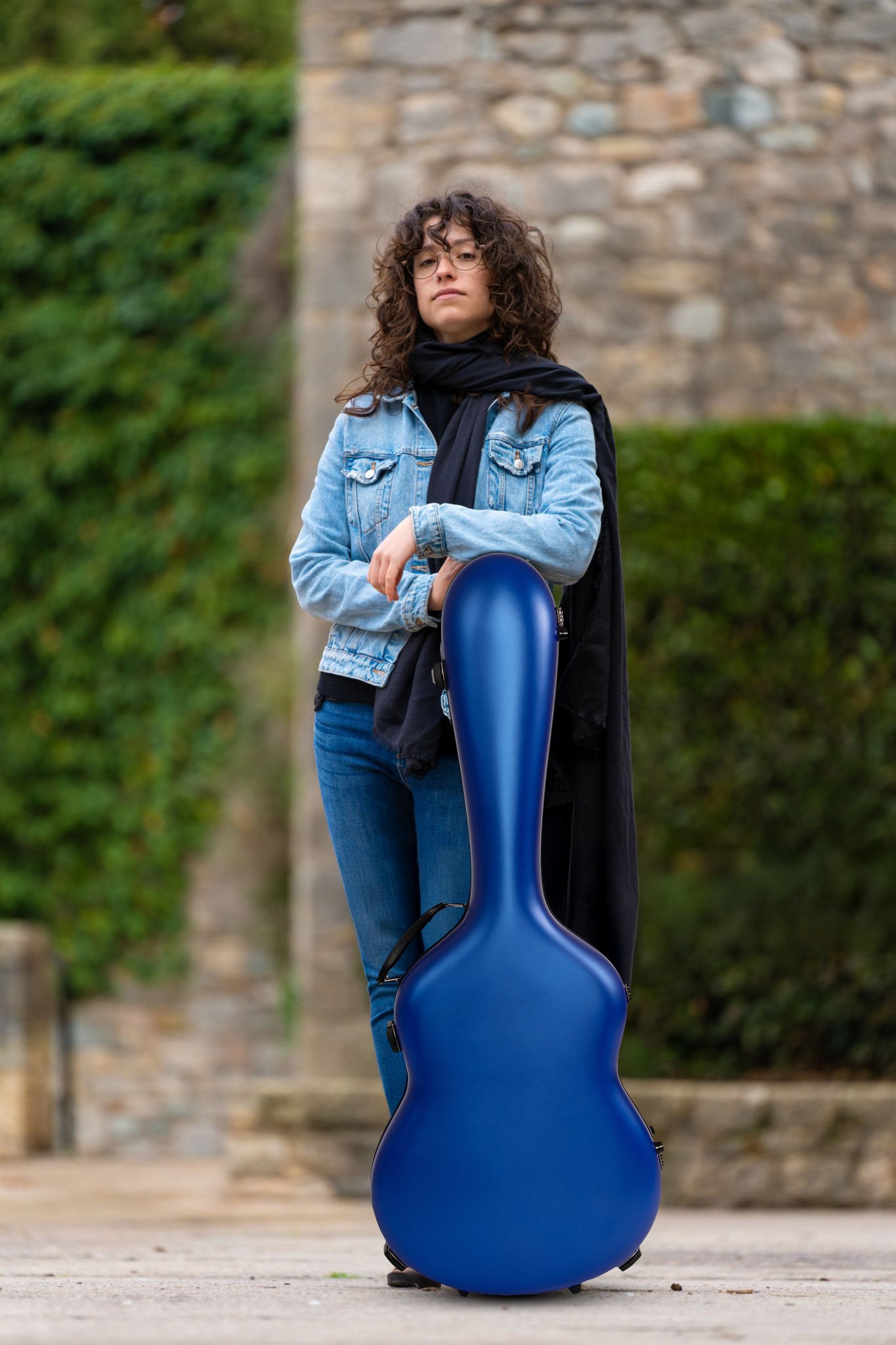 Glasfaser-Gitarrenkoffer für klassische Gitarre, Flamenco-Gitarre, Black Gloss