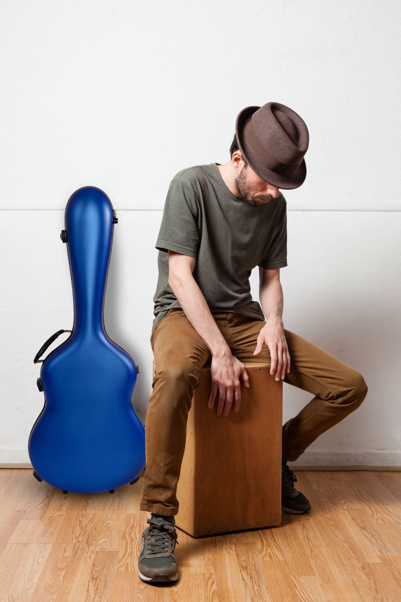 Glasfaser-Gitarrenkoffer für klassische Gitarre, Flamenco-Gitarre, Black Gloss