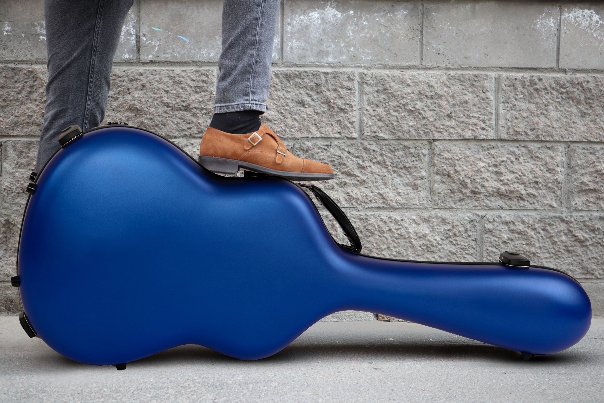 Glasfaser-Gitarrenkoffer für klassische Gitarre, Flamenco-Gitarre, Black Gloss