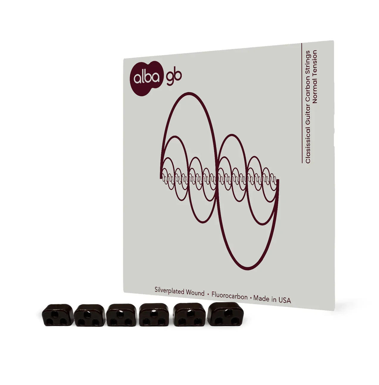Alba GB - Classical Guitar Carbon Strings - Normal Tension + Black Beads Bundle