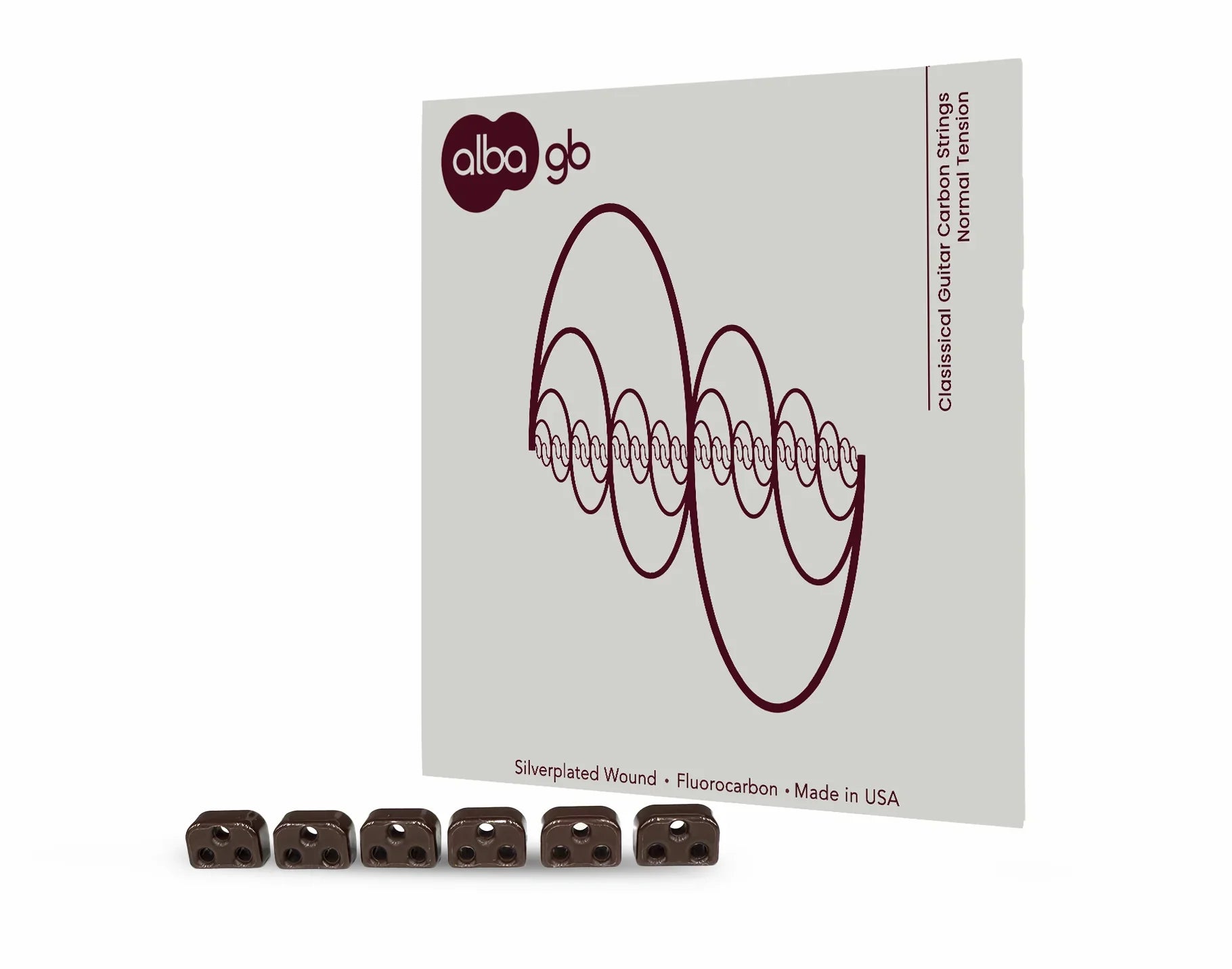 Alba GB - Classical Guitar Carbon Strings - Normal Tension + Brown Beads Bundle