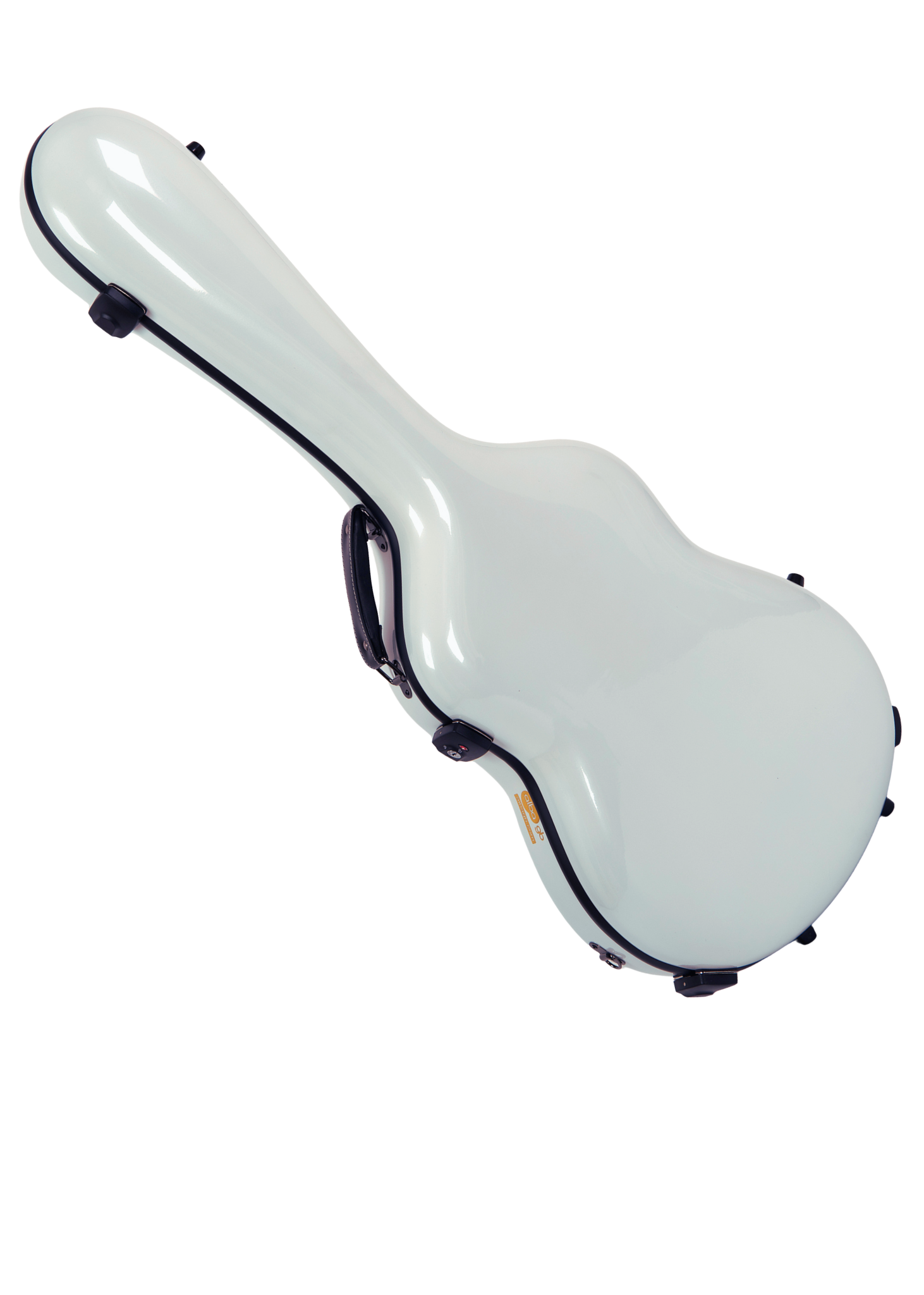 Alba GB Fiber Glass Case White Gloss for Classical Guitar Acoustic, Flamenco guitar case