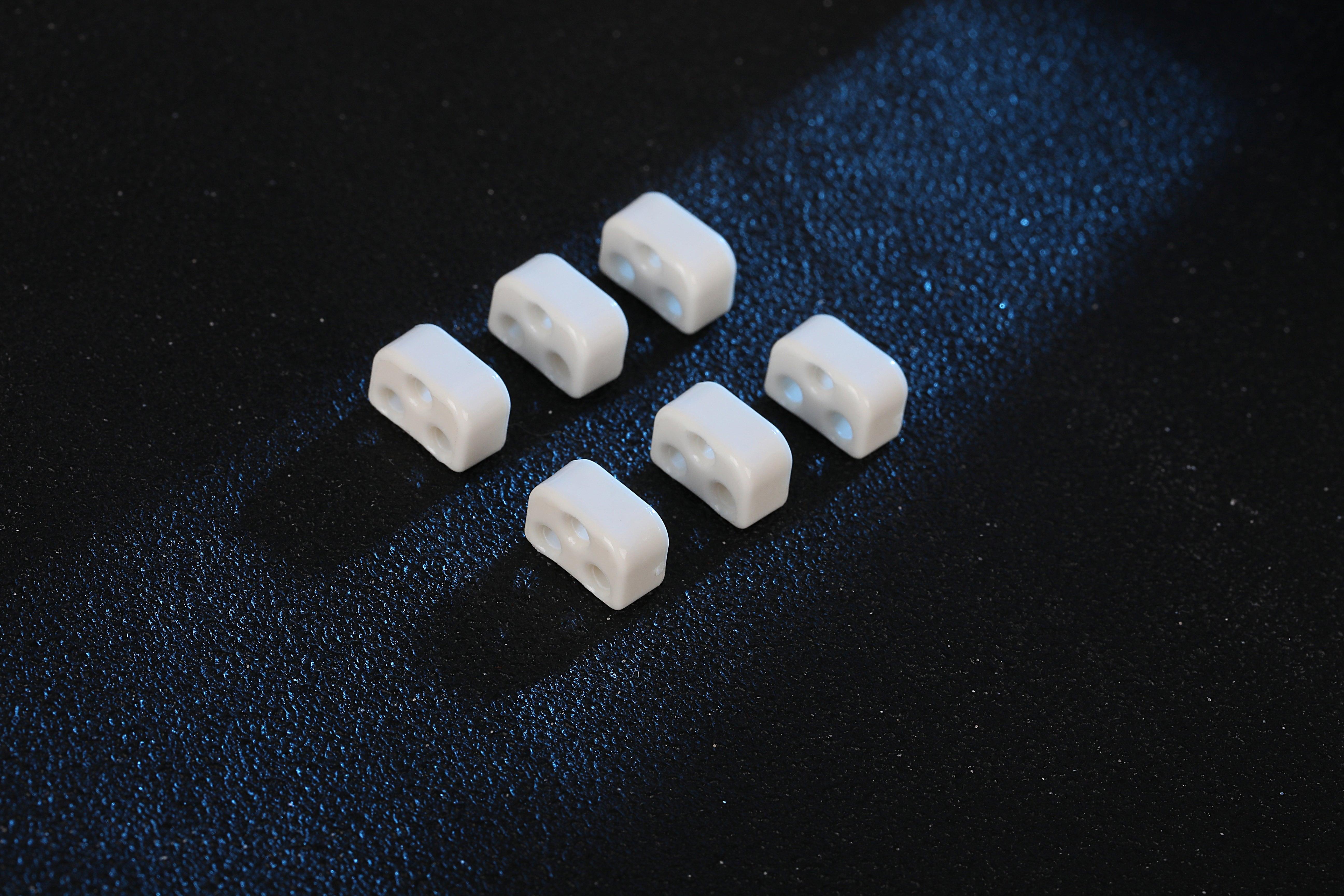 White Gloss Classical Flamenco Acoustic Nylon Guitar Bridge Beads String Tie Blocks - mackazie