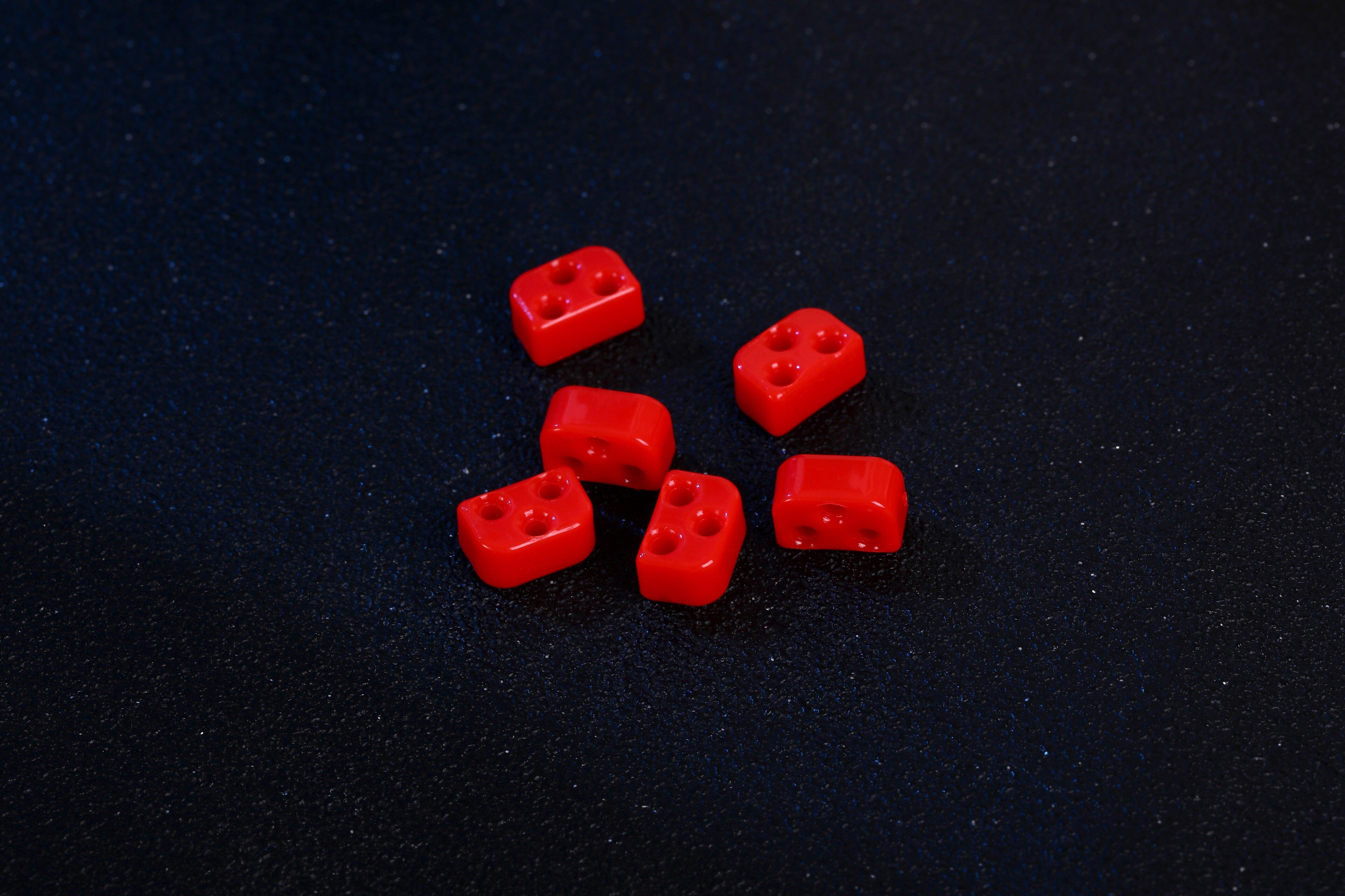 Red Gloss Classical Flamenco Acoustic Nylon Guitar Bridge Beads String Tie Blocks - mackazie