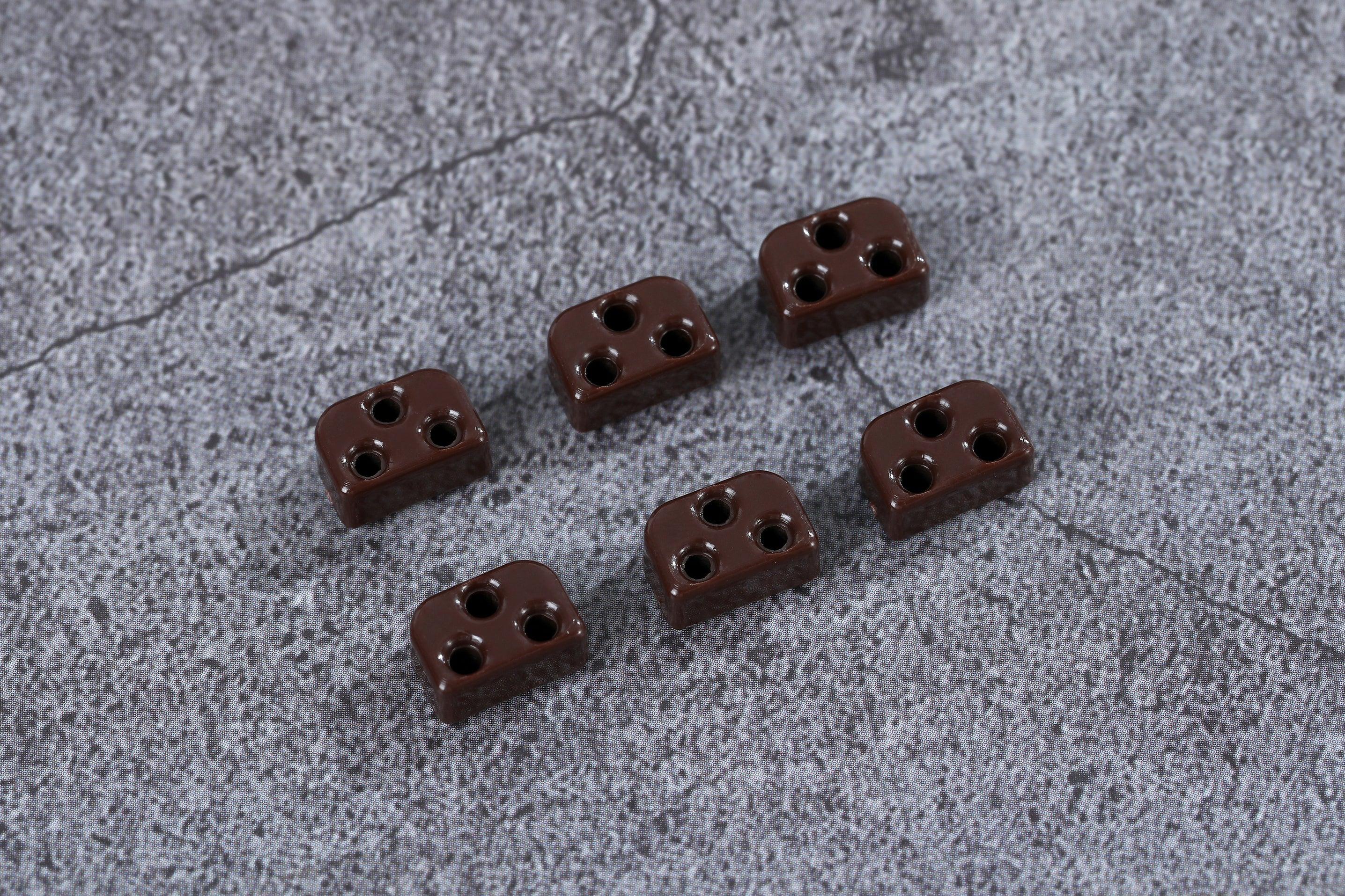 Brown Gloss Classical Flamenco Acoustic Nylon Guitar Bridge Beads String Tie Blocks - mackazie