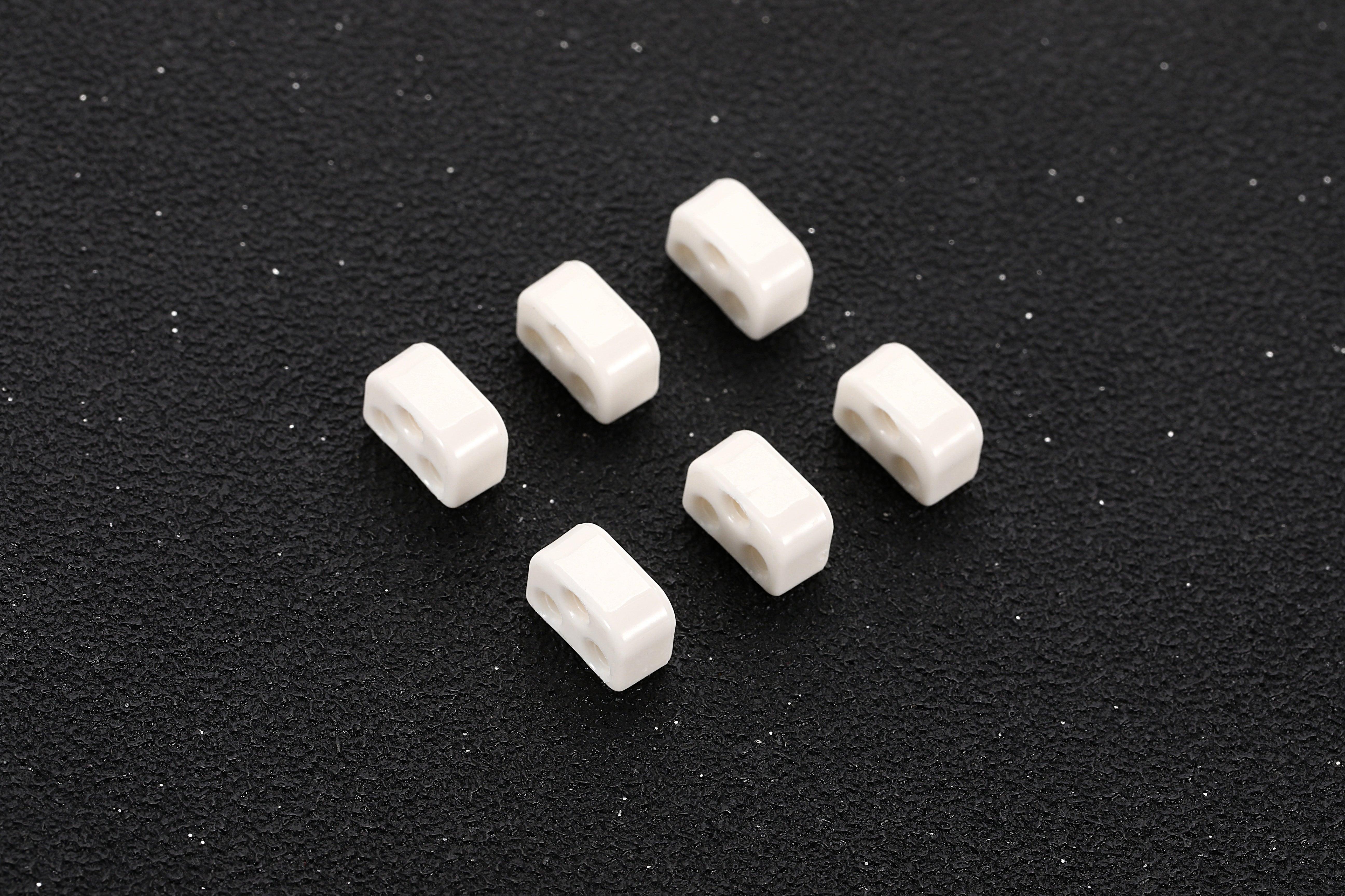 White Gloss Classical Flamenco Acoustic Nylon Guitar Bridge Beads String Tie Blocks - mackazie