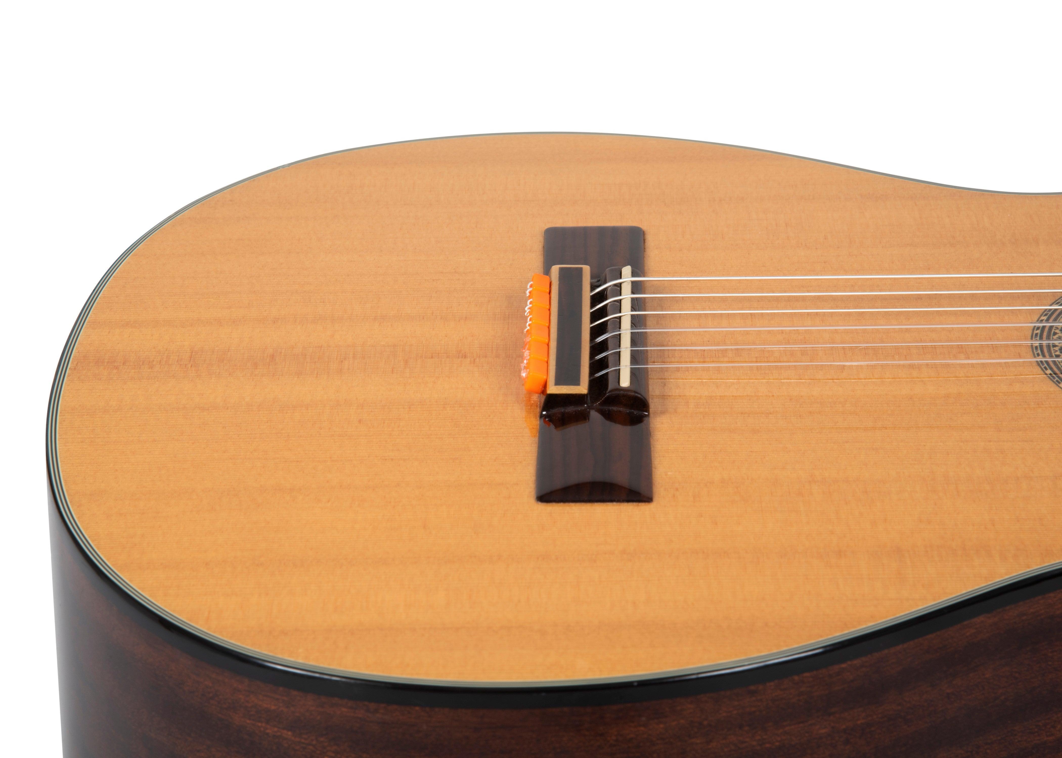 Orange Gloss Classical Flamenco Acoustic Nylon Guitar Bridge Beads String Tie Blocks - mackazie