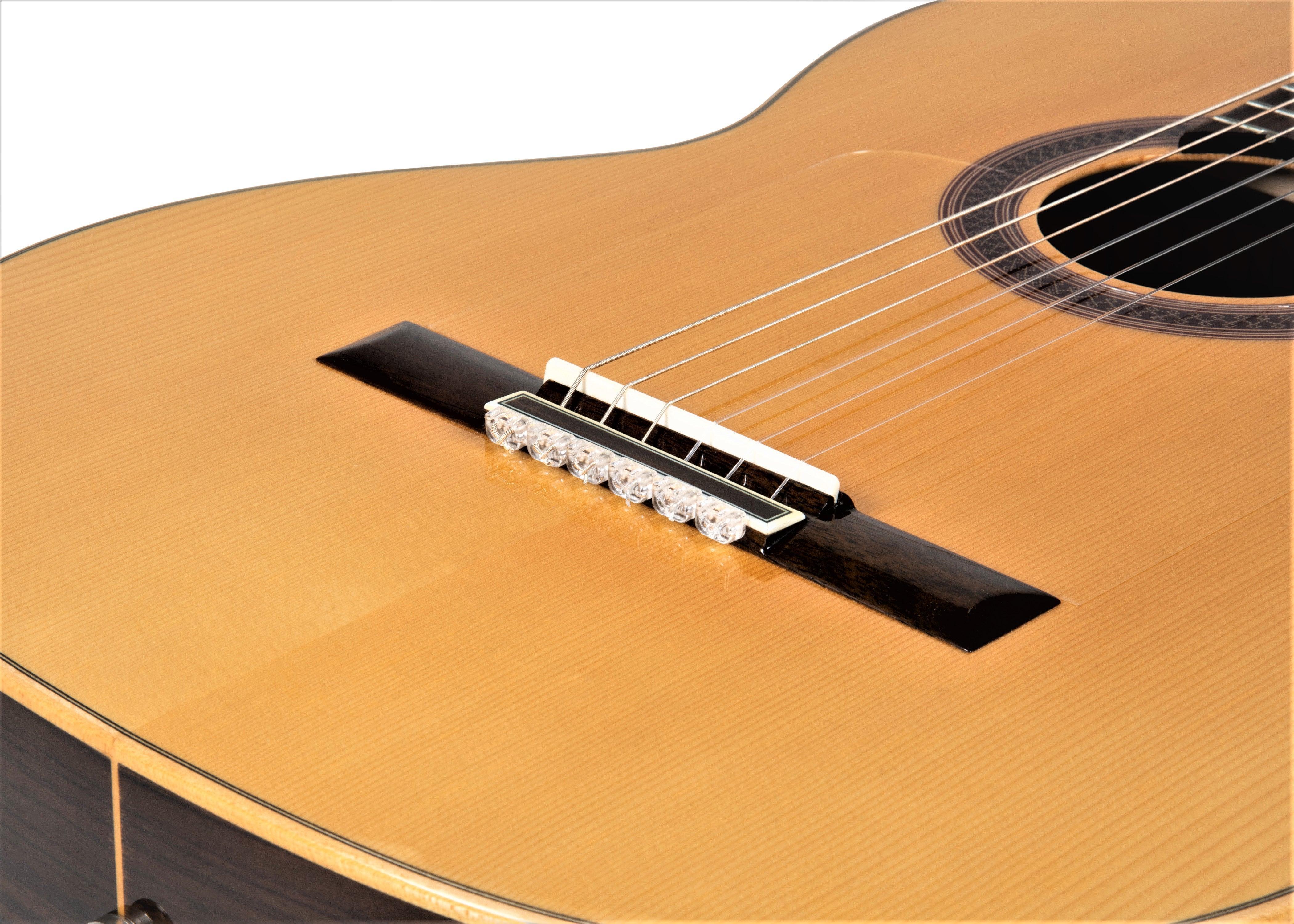 Transparent Gloss Classical Flamenco Acoustic Nylon Guitar Bridge Beads String Tie Blocks - mackazie