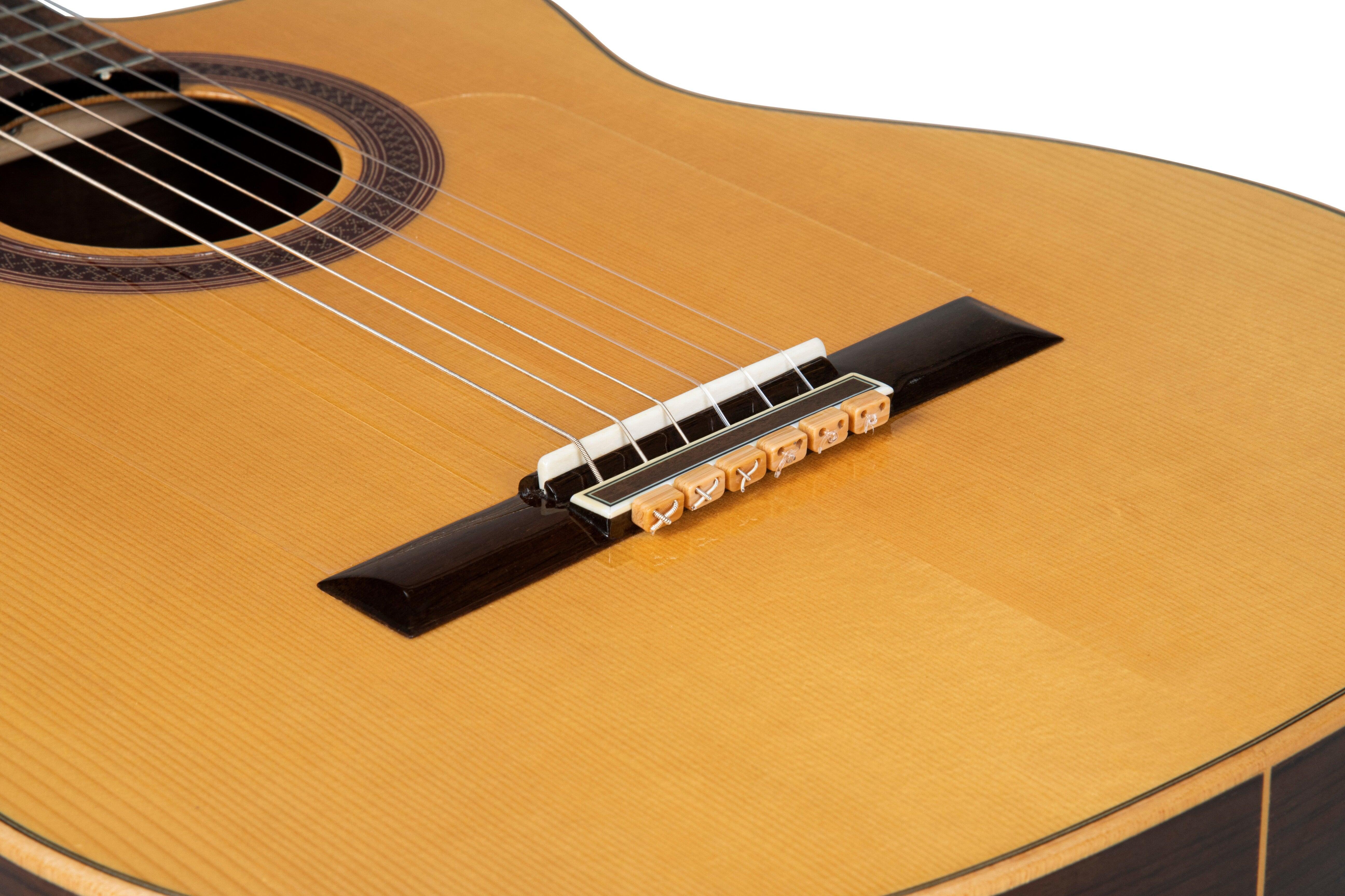 Light Brown Wood Effect Classical Flamenco Acoustic Nylon Guitar String Beads - mackazie