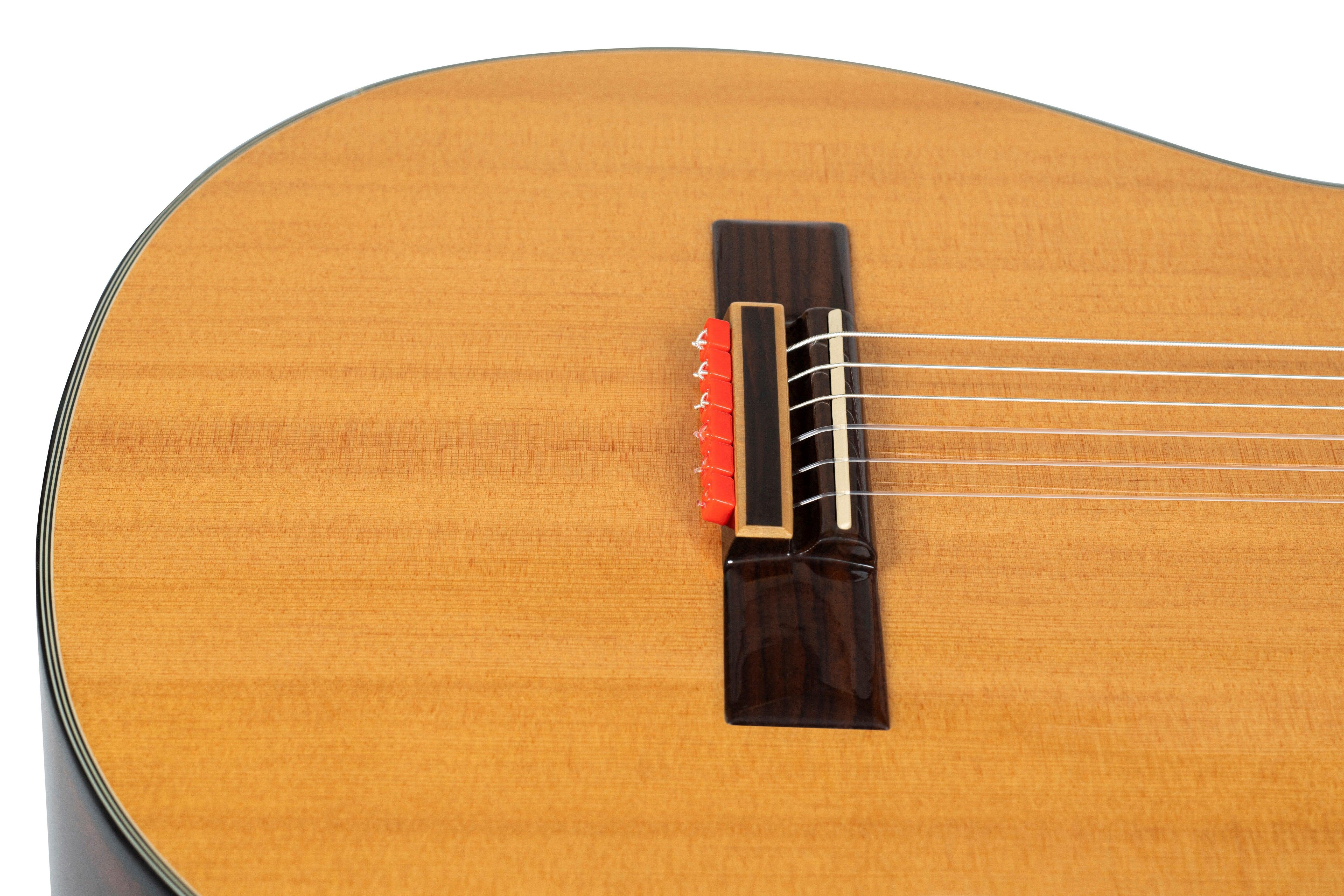 Red Gloss Classical Flamenco Acoustic Nylon Guitar Bridge Beads String Tie Blocks - mackazie
