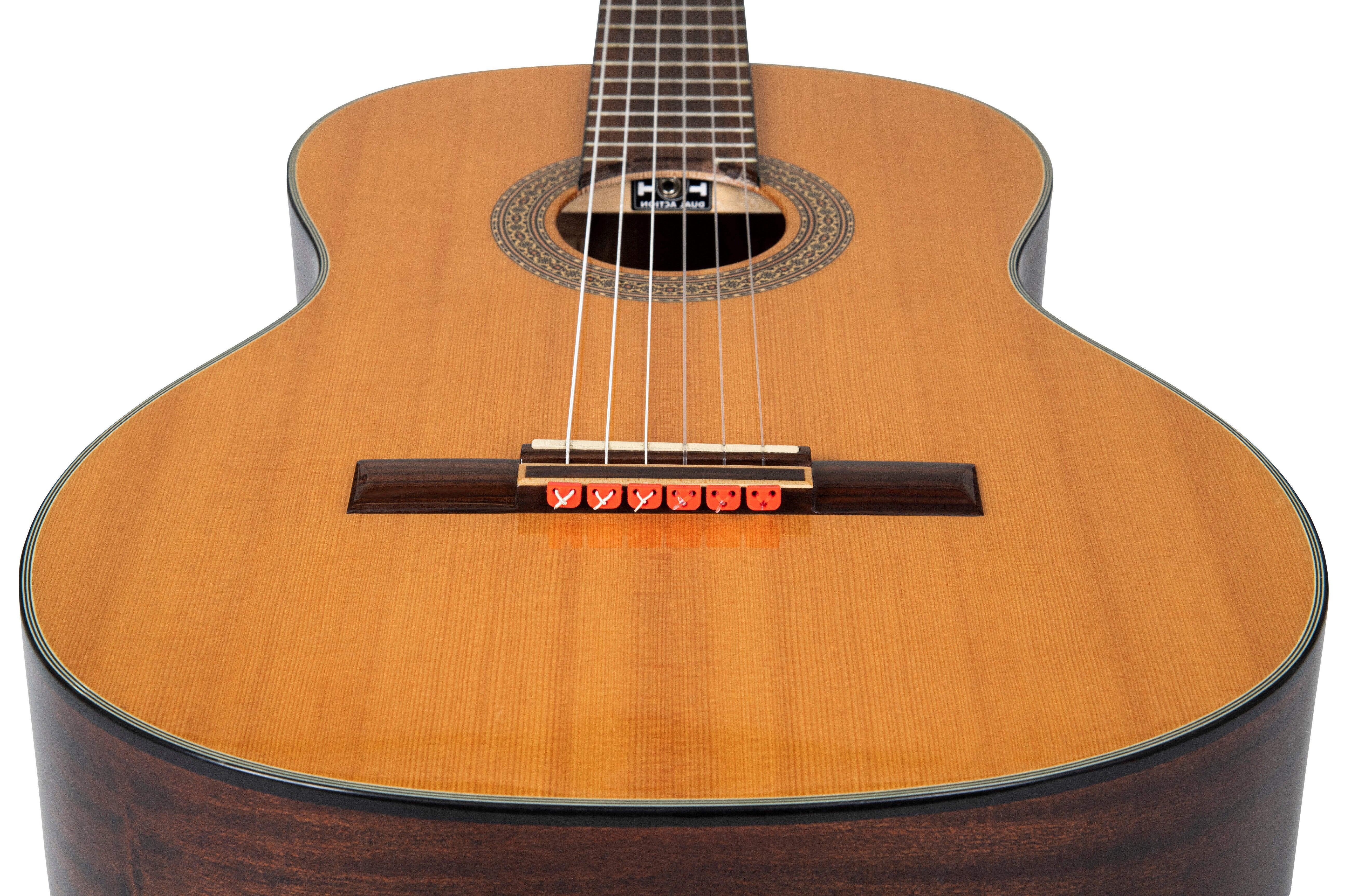 Red Gloss Classical Flamenco Acoustic Nylon Guitar Bridge Beads String Tie Blocks - mackazie