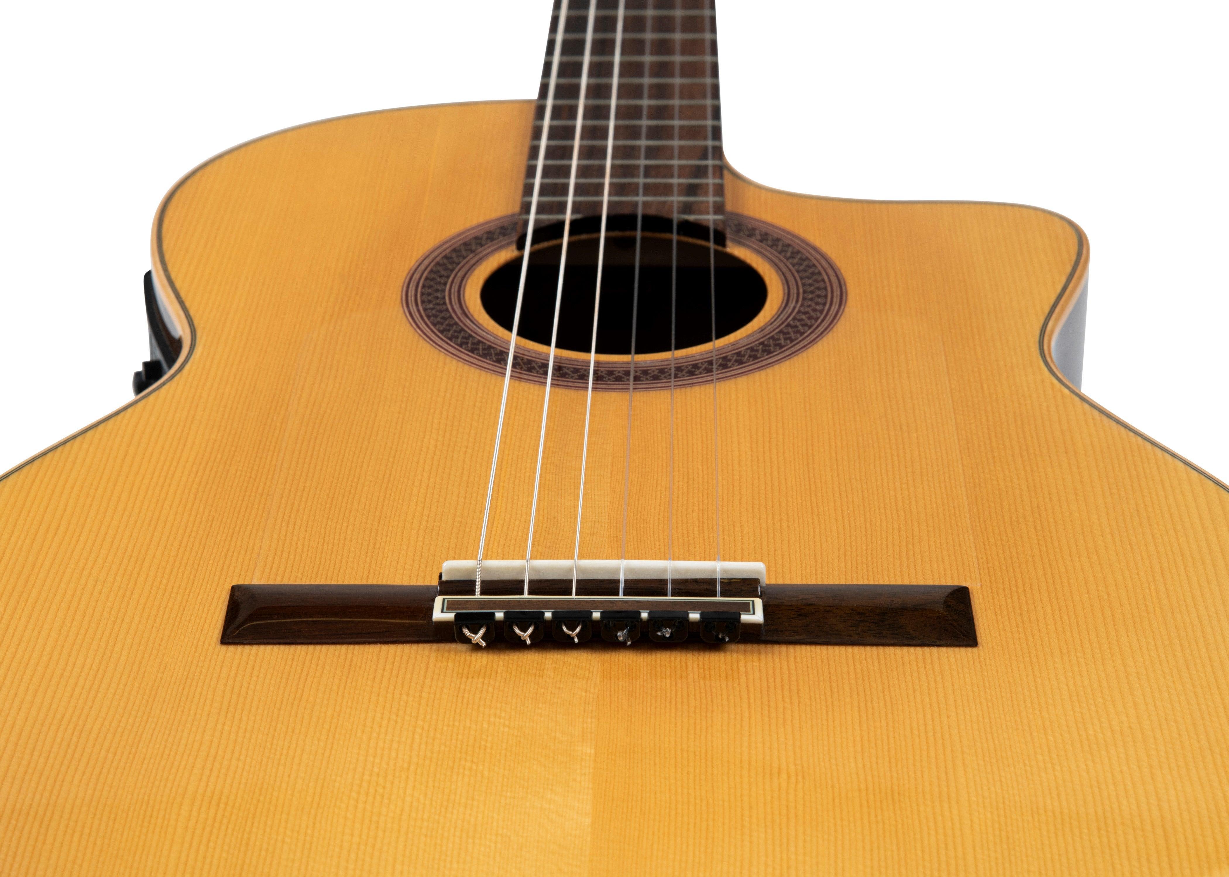 Black Gloss Classical Flamenco Acoustic Nylon Guitar Bridge Beads String Tie Blocks - mackazie