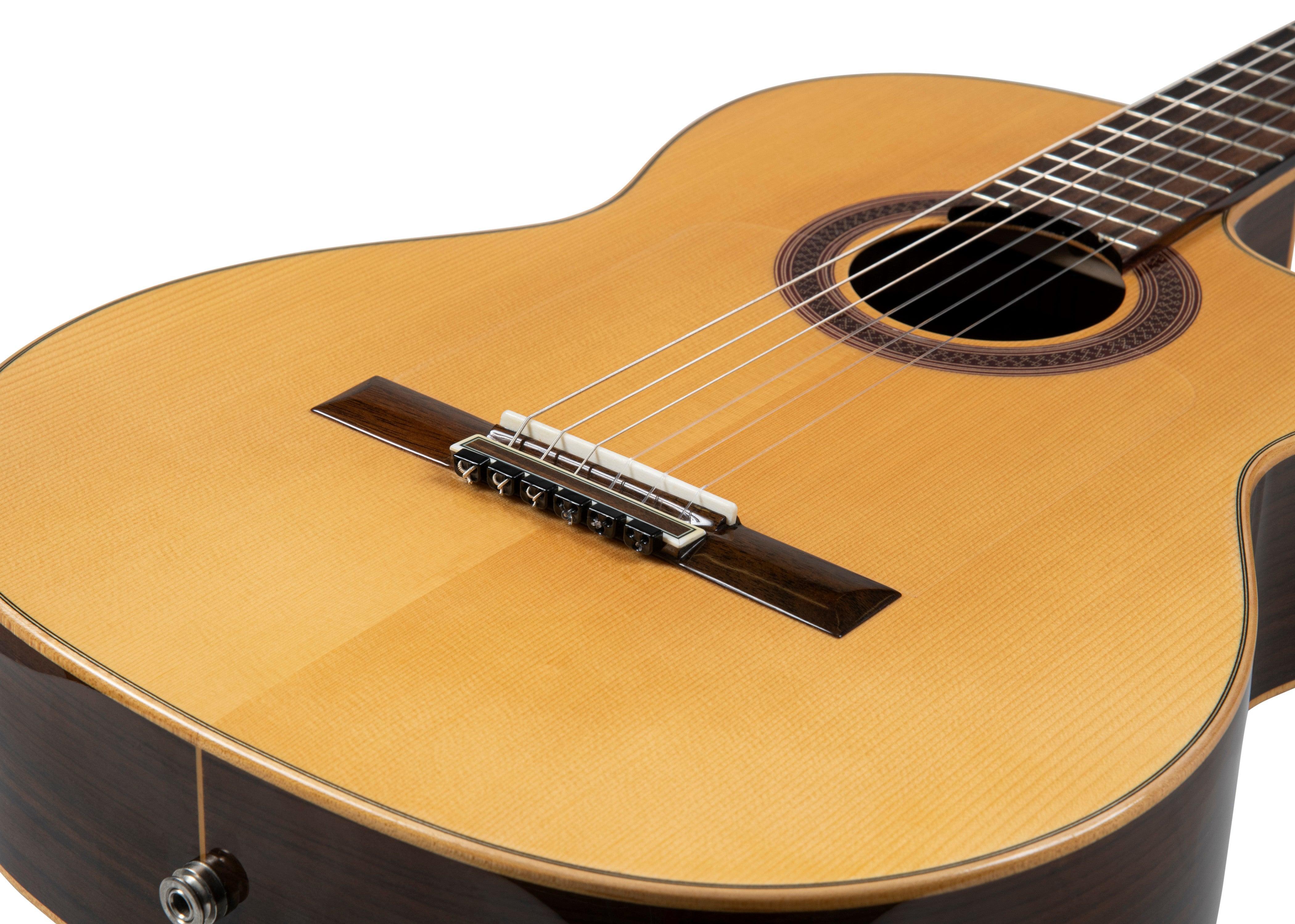 Black Gloss Classical Flamenco Acoustic Nylon Guitar Bridge Beads String Tie Blocks - mackazie