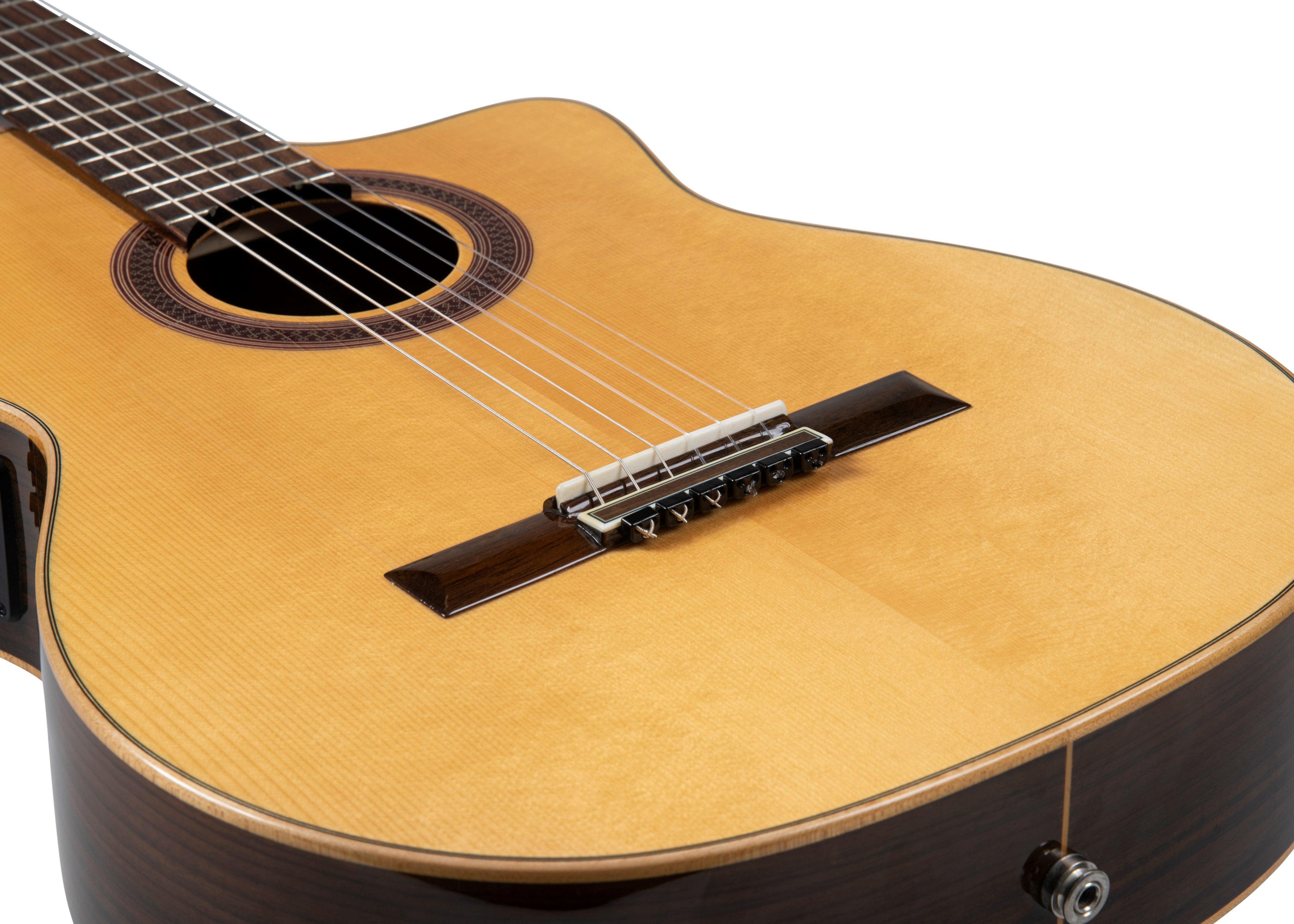 Black Gloss Classical Flamenco Acoustic Nylon Guitar Bridge Beads String Tie Blocks - mackazie