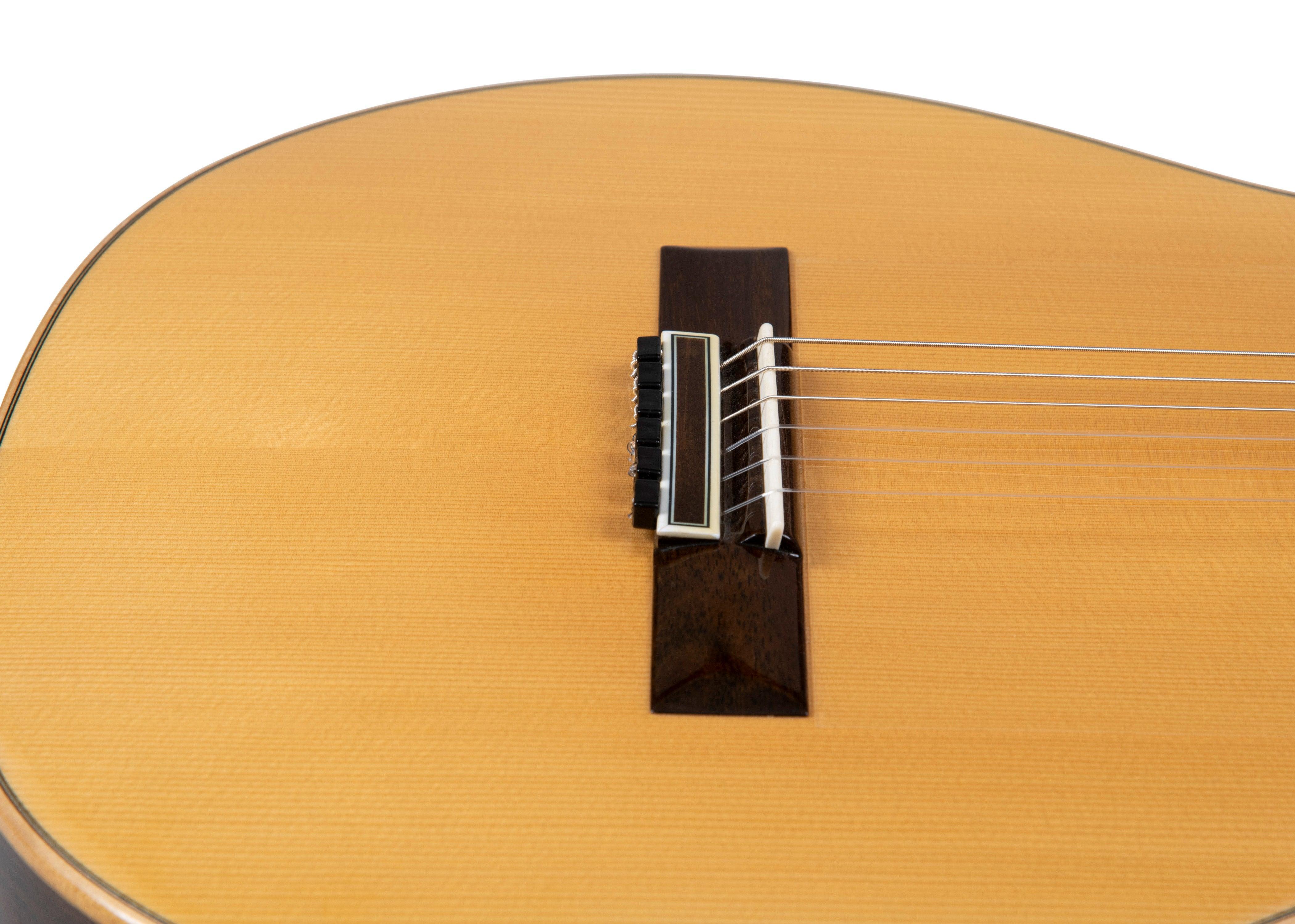 Black Gloss Classical Flamenco Acoustic Nylon Guitar Bridge Beads String Tie Blocks - mackazie