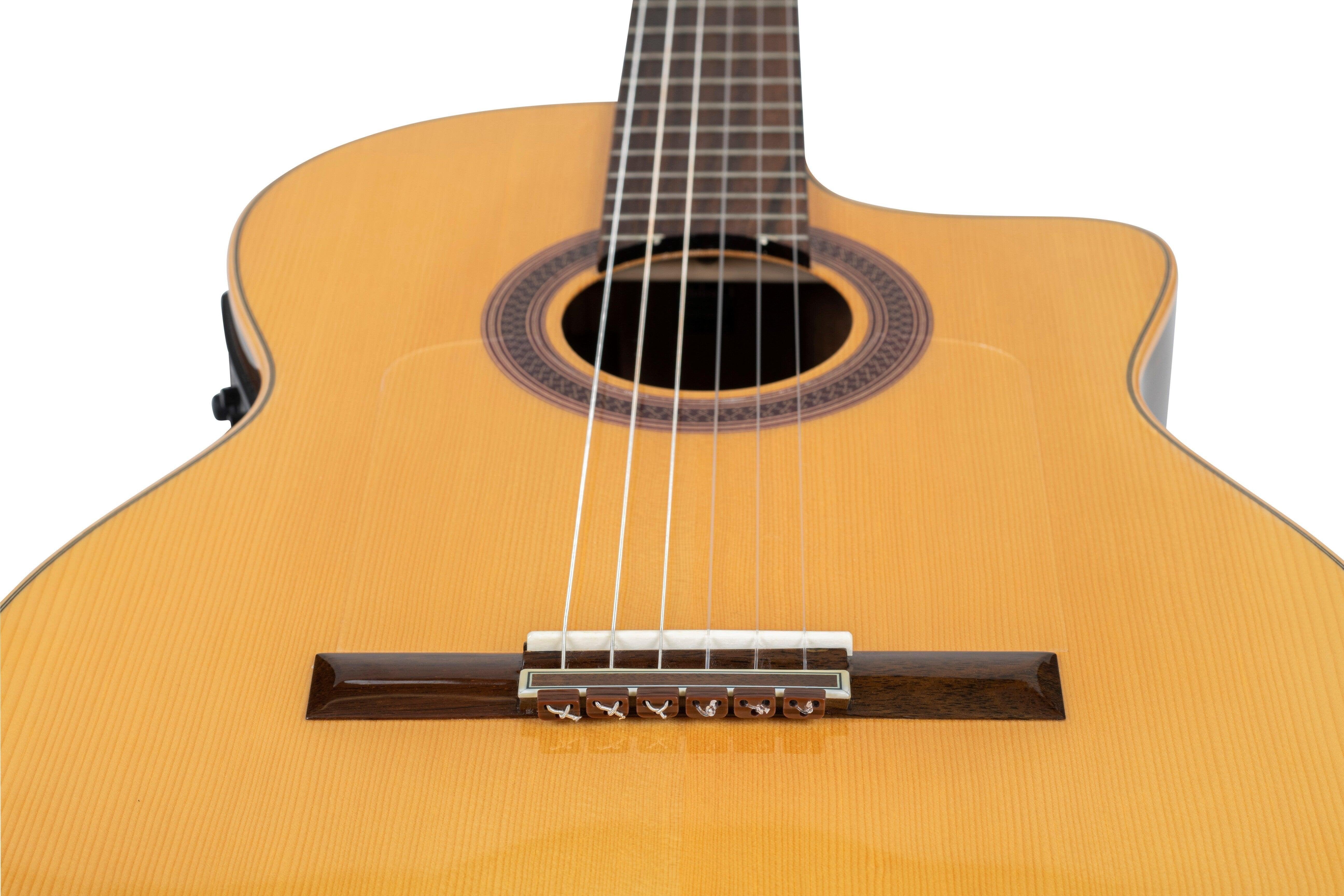 Dark Brown Wood Effect Classical Flamenco Acoustic Nylon Guitar String Beads - mackazie