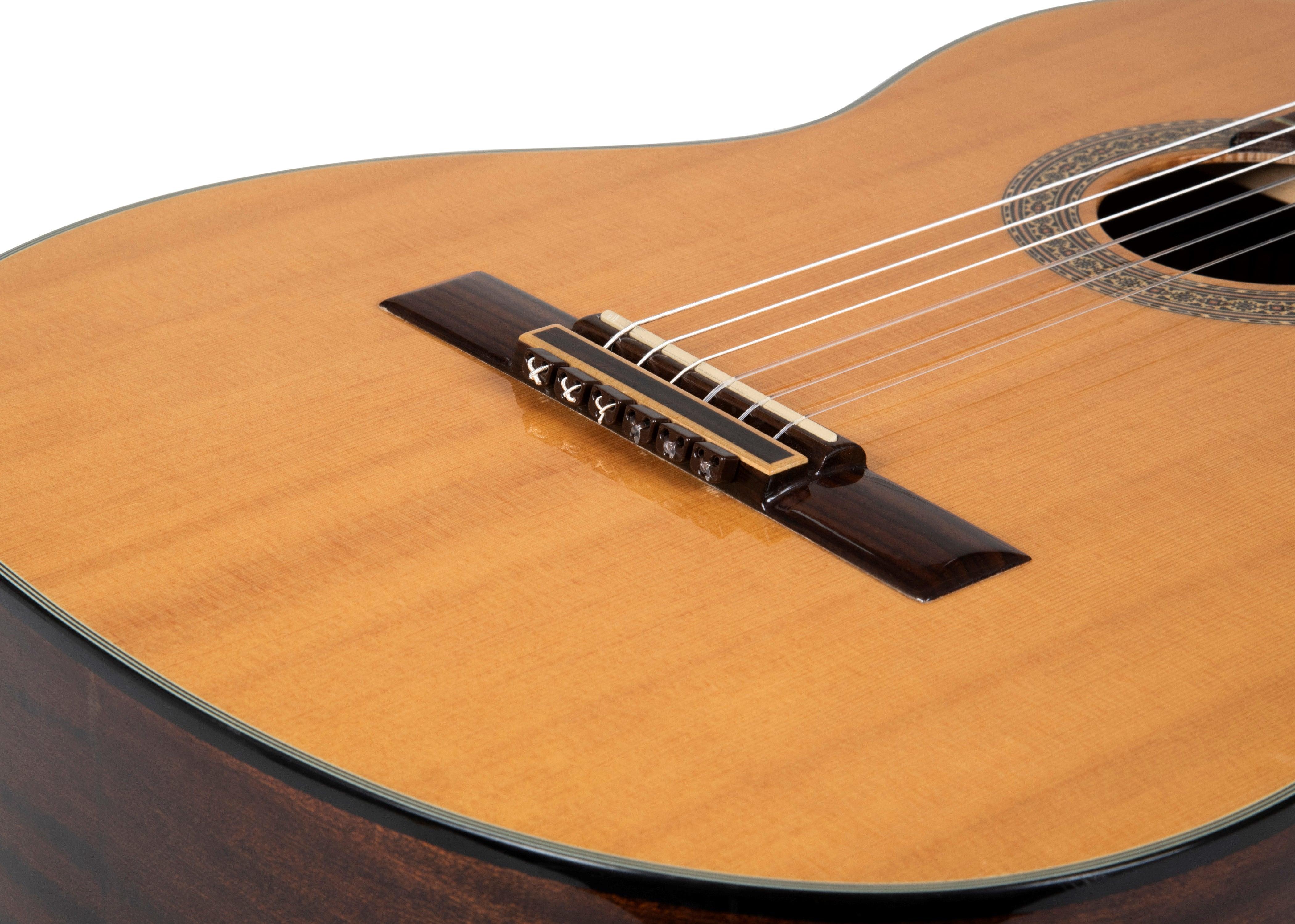 Brown Gloss Classical Flamenco Acoustic Nylon Guitar Bridge Beads String Tie Blocks - mackazie