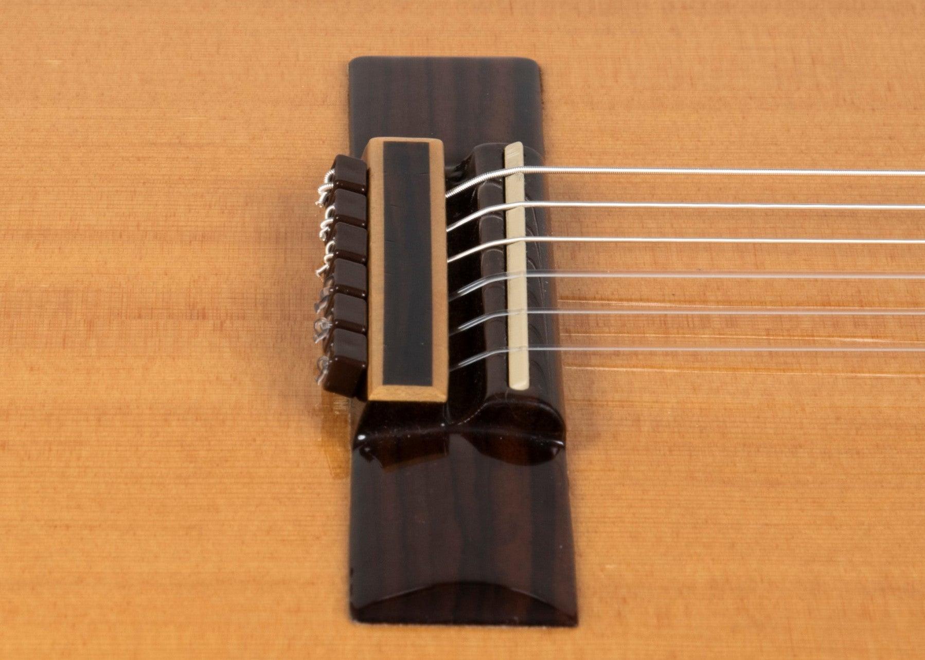 Brown Gloss Classical Flamenco Acoustic Nylon Guitar Bridge Beads String Tie Blocks - mackazie
