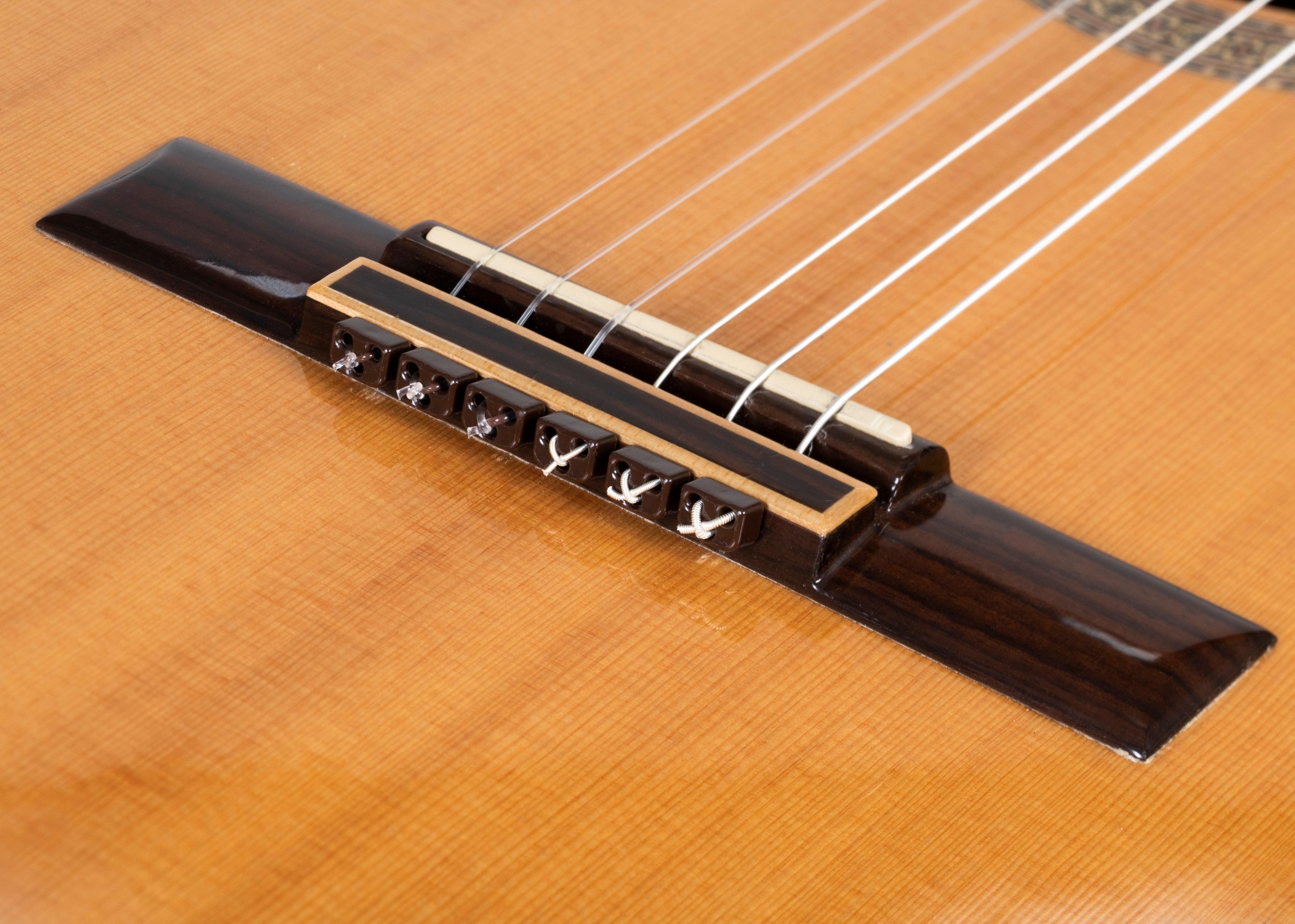 Brown Gloss Classical Flamenco Acoustic Nylon Guitar Bridge Beads String Tie Blocks - mackazie