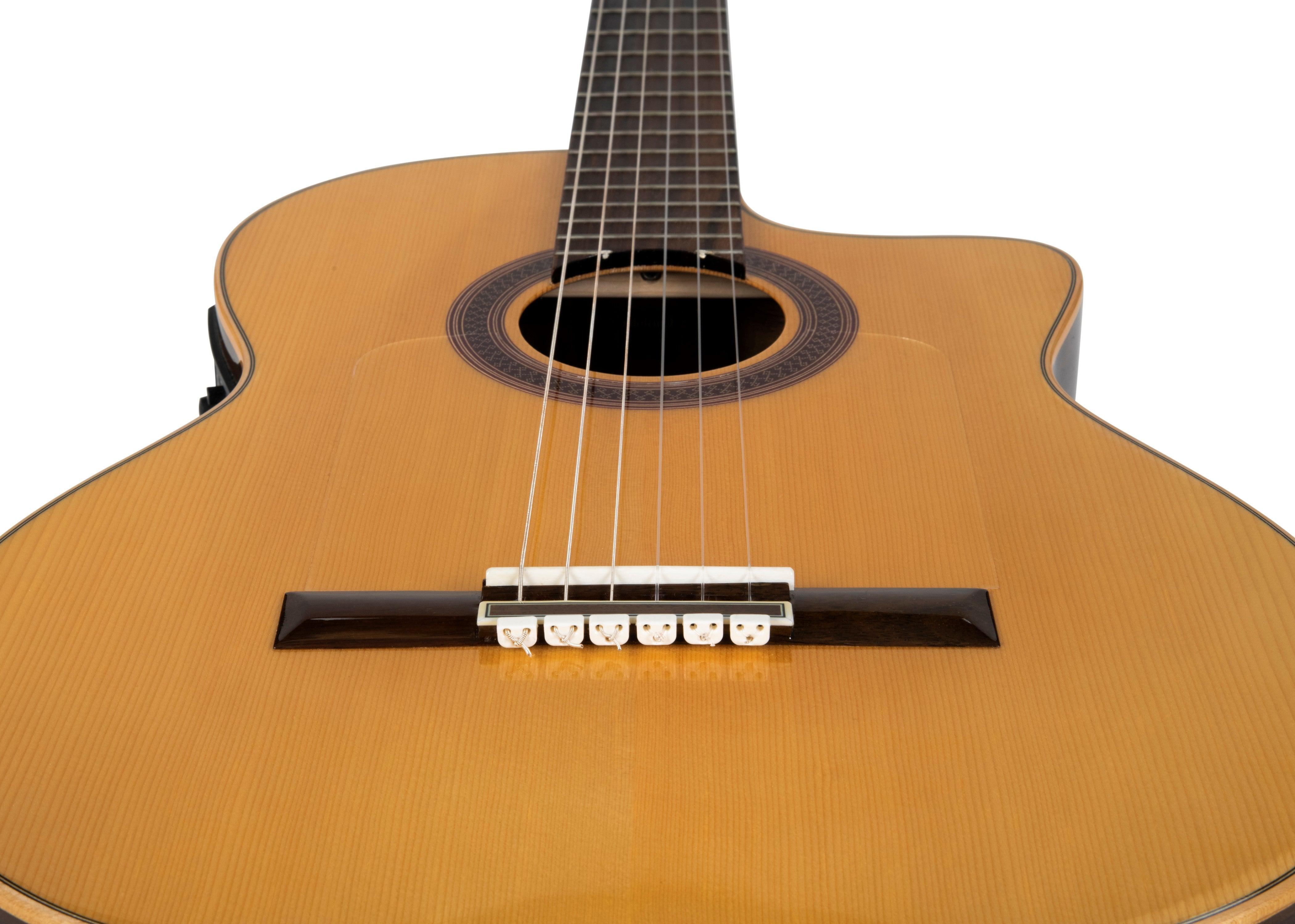 White Gloss Classical Flamenco Acoustic Nylon Guitar Bridge Beads String Tie Blocks - mackazie