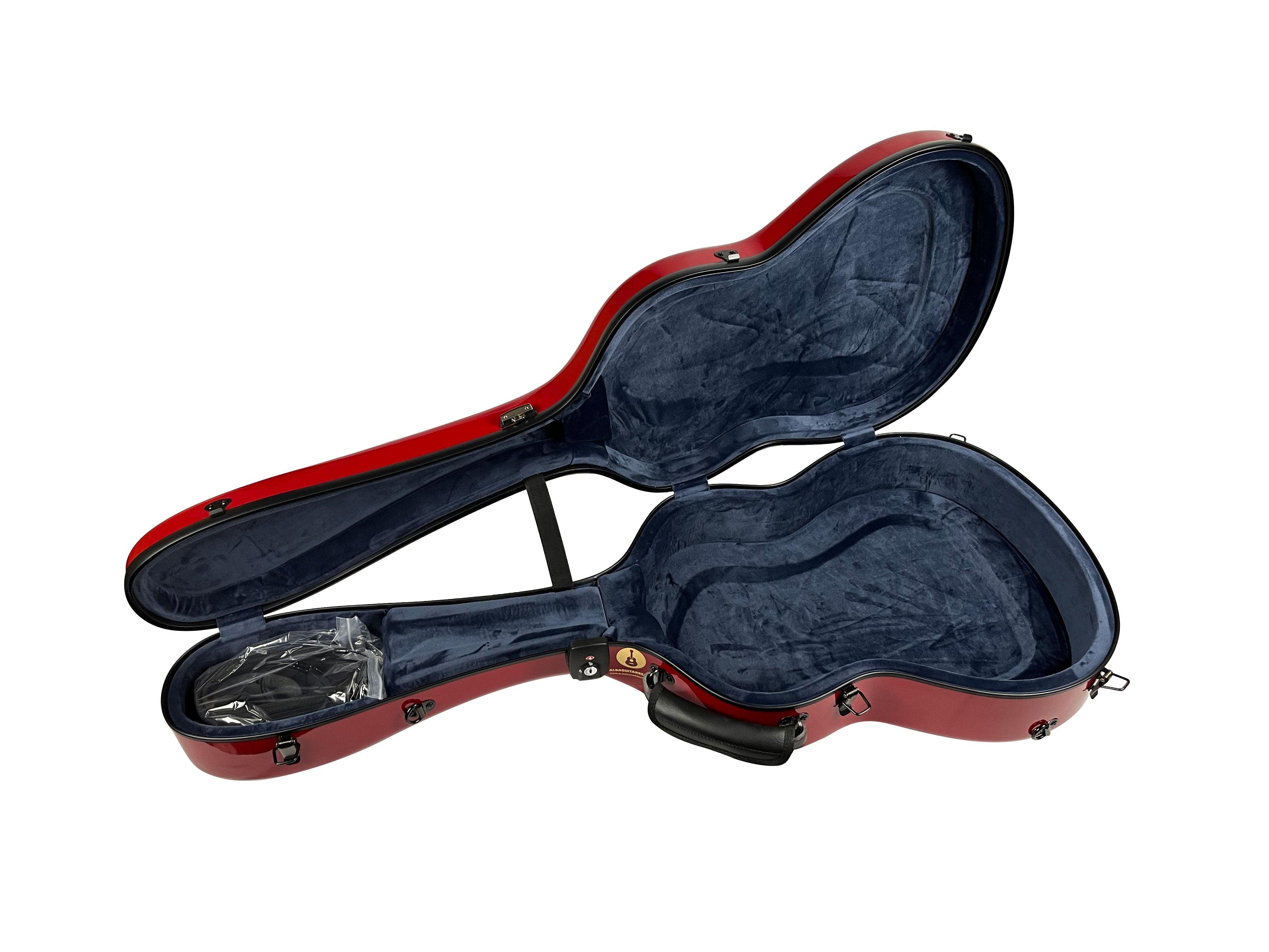 Carbon Case for Classical Guitar Acoustic, Flamenco guitar, Red Gloss - mackazie