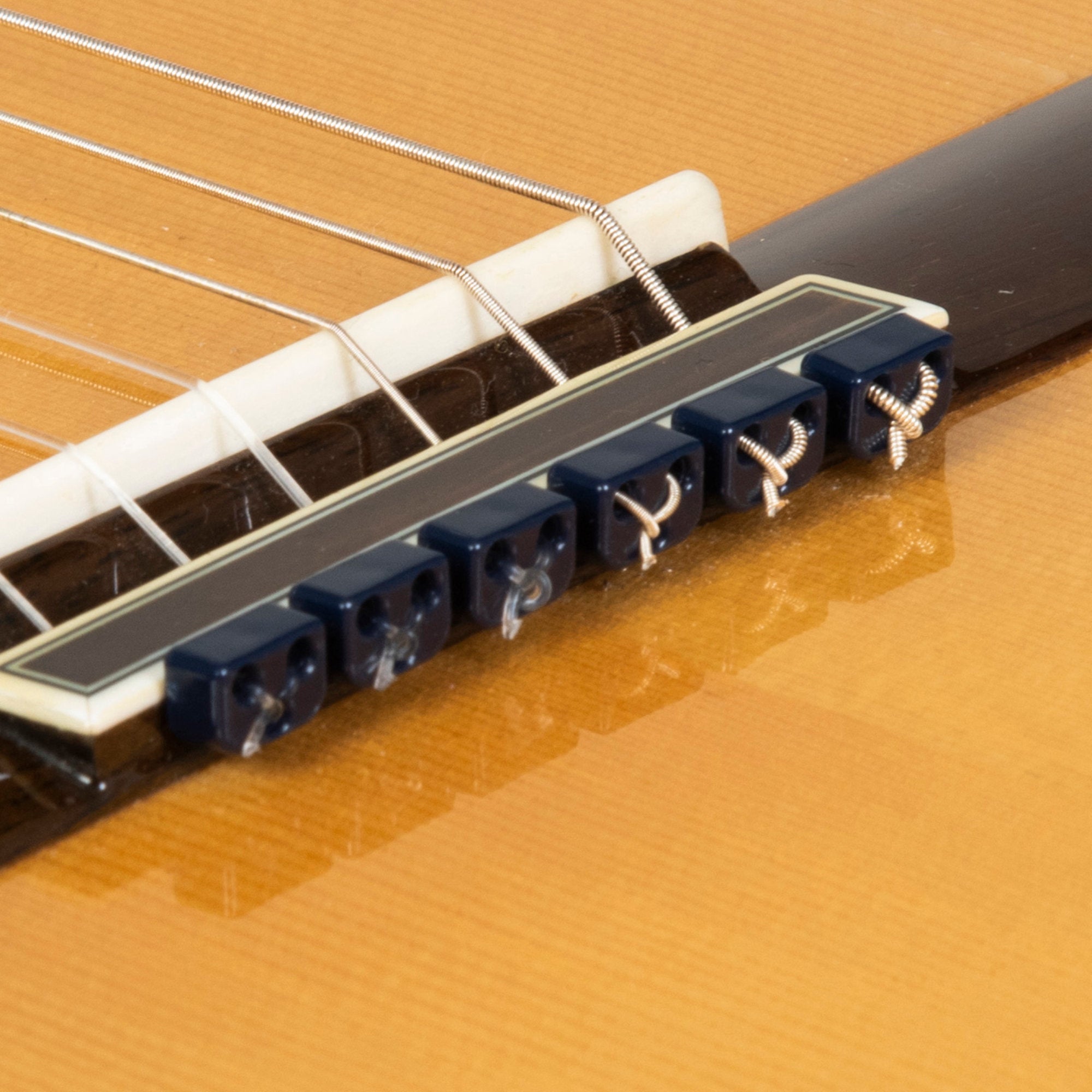 Alba Guitar Beads Blue For Classical Guitar, Flamenco Guitar Bridge Beads String Tie Blocks