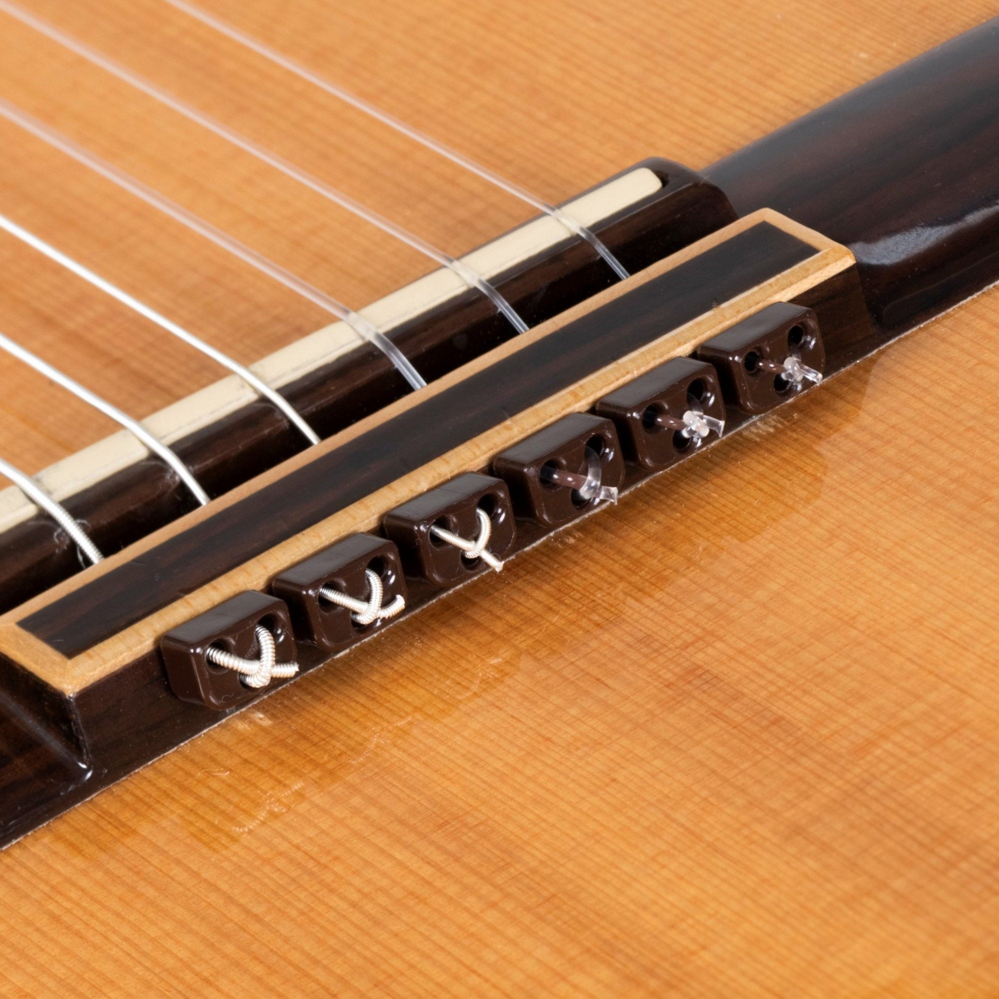Alba Guitar Beads Brown Gloss for Classical Guitar Flamenco Guitar Acoustic Nylon Bridge String Tie Blocks