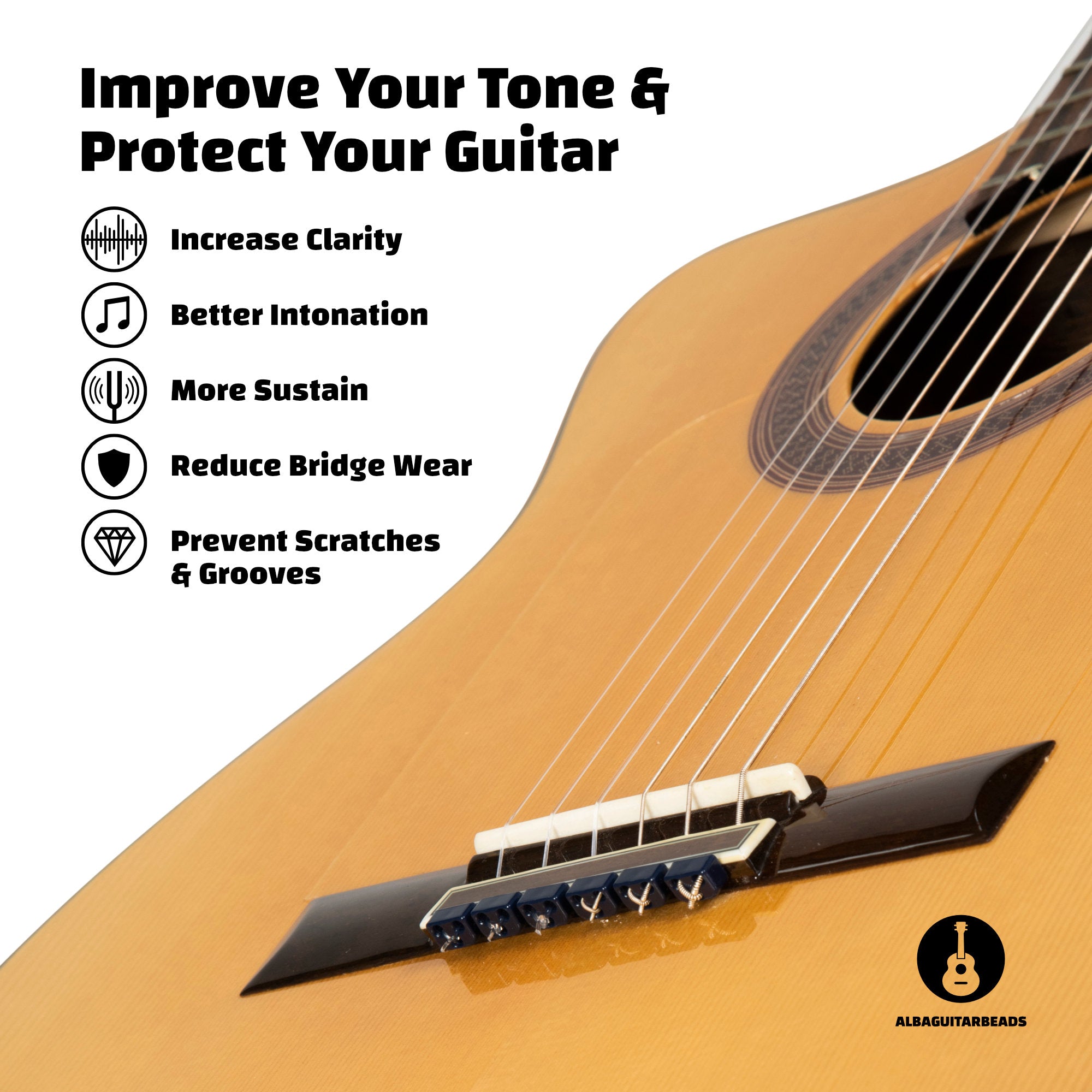Alba Guitar Dust Cover - Housse de protection pour guitares classiques