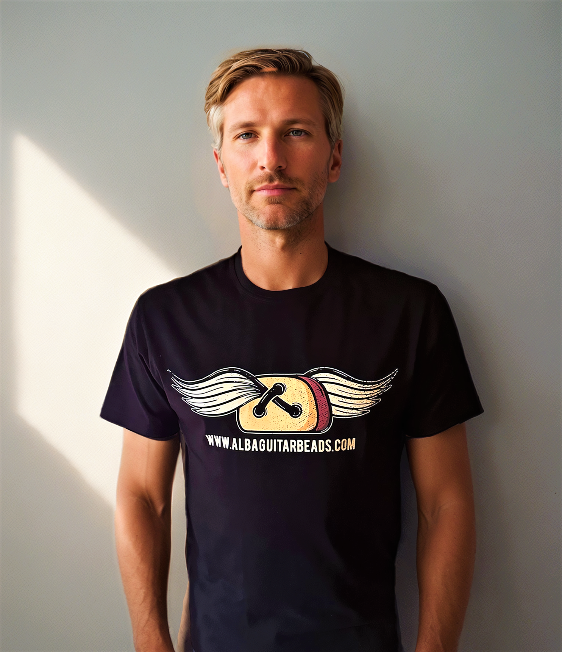 Alba Guitar Beads Brand Wings Maglietta da uomo taglia piccola/media