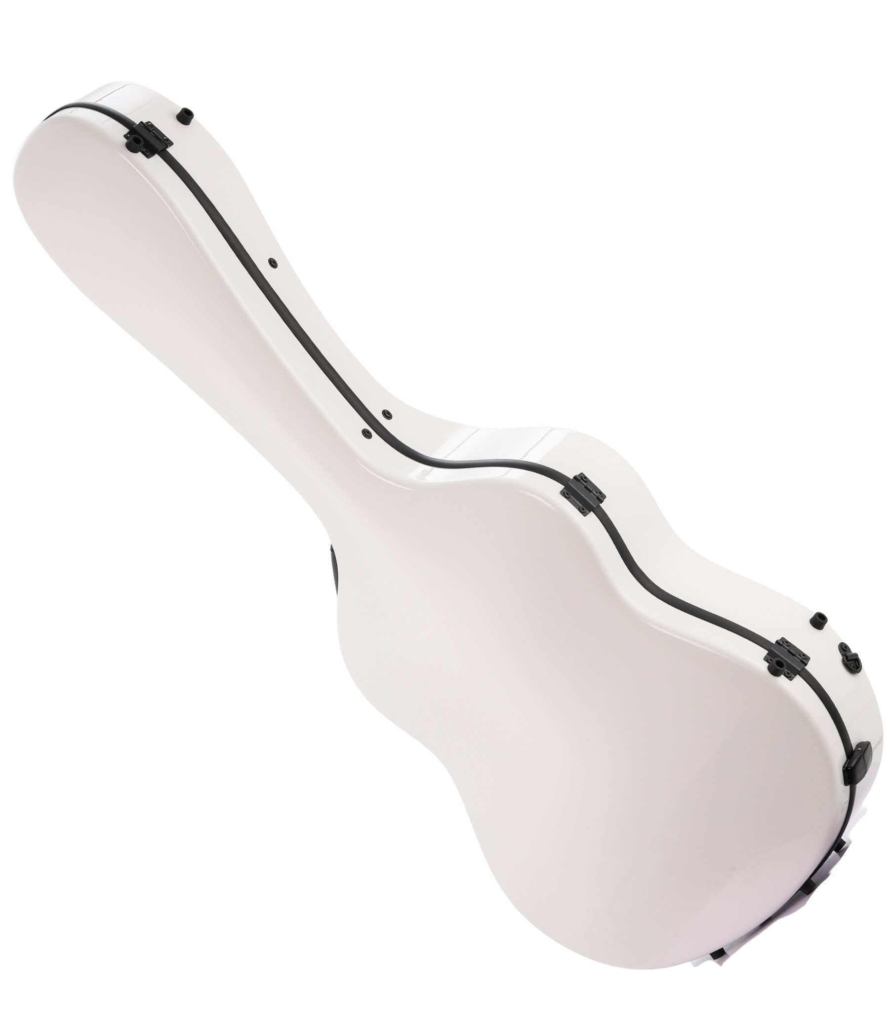 Alba Guitar Beads custodia motivo carbonio nero lucido, per chitarra classica, acustica, chitarra flamenco