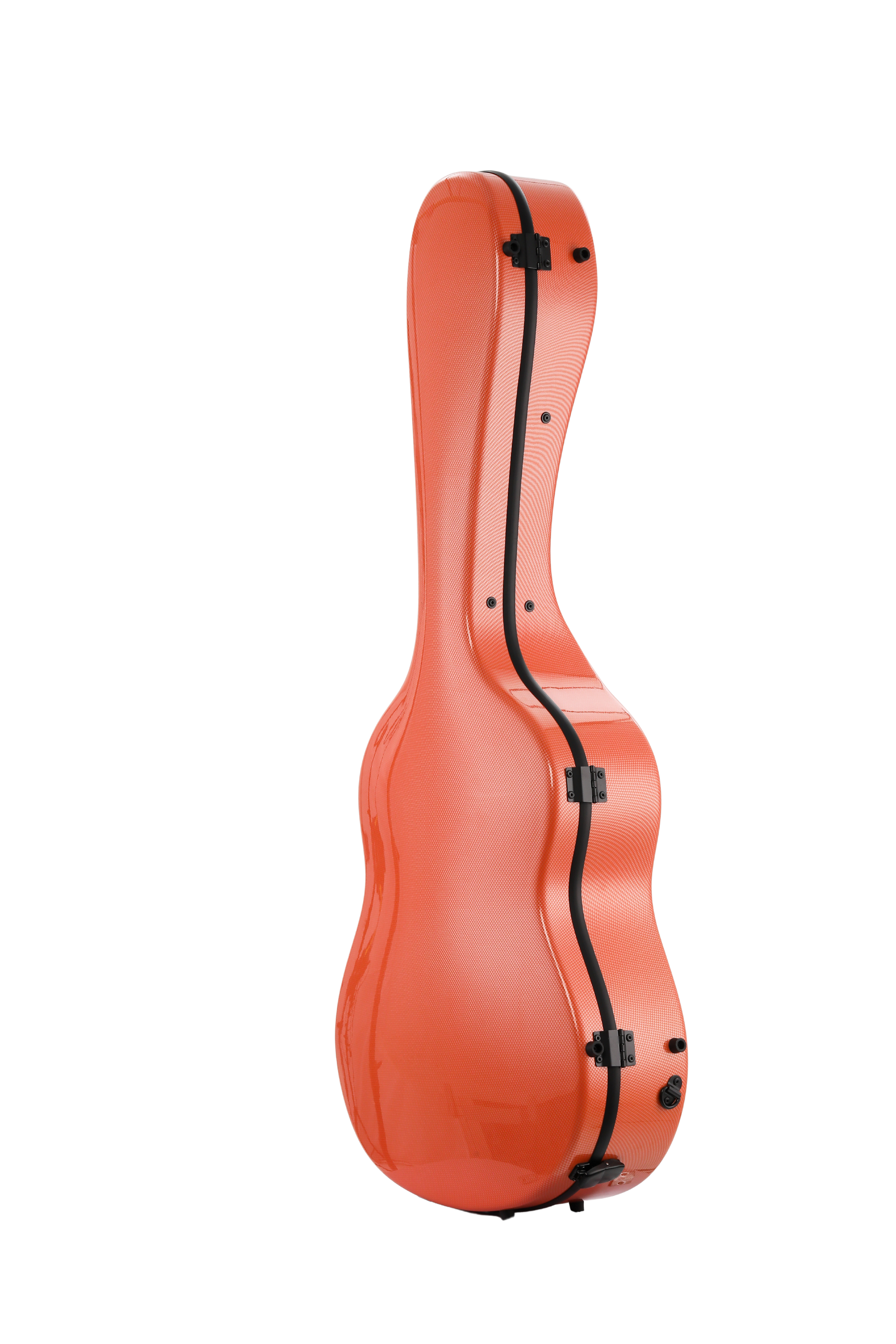 Alba Guitar Beads custodia motivo carbonio nero lucido, per chitarra classica, acustica, chitarra flamenco