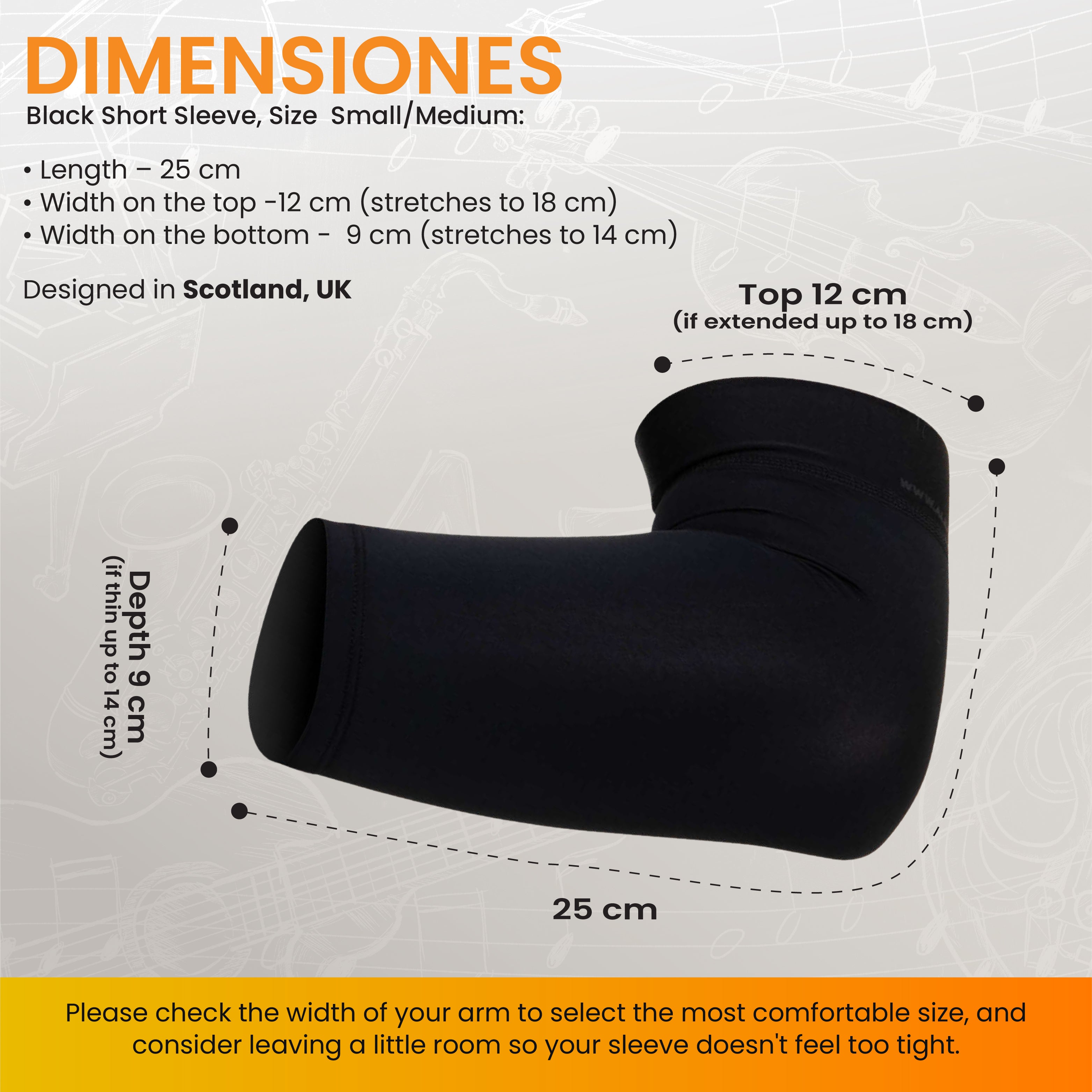 Alba Guitar Sleeves - Capas para violão, Proteção de braço para suas guitarras clássicas