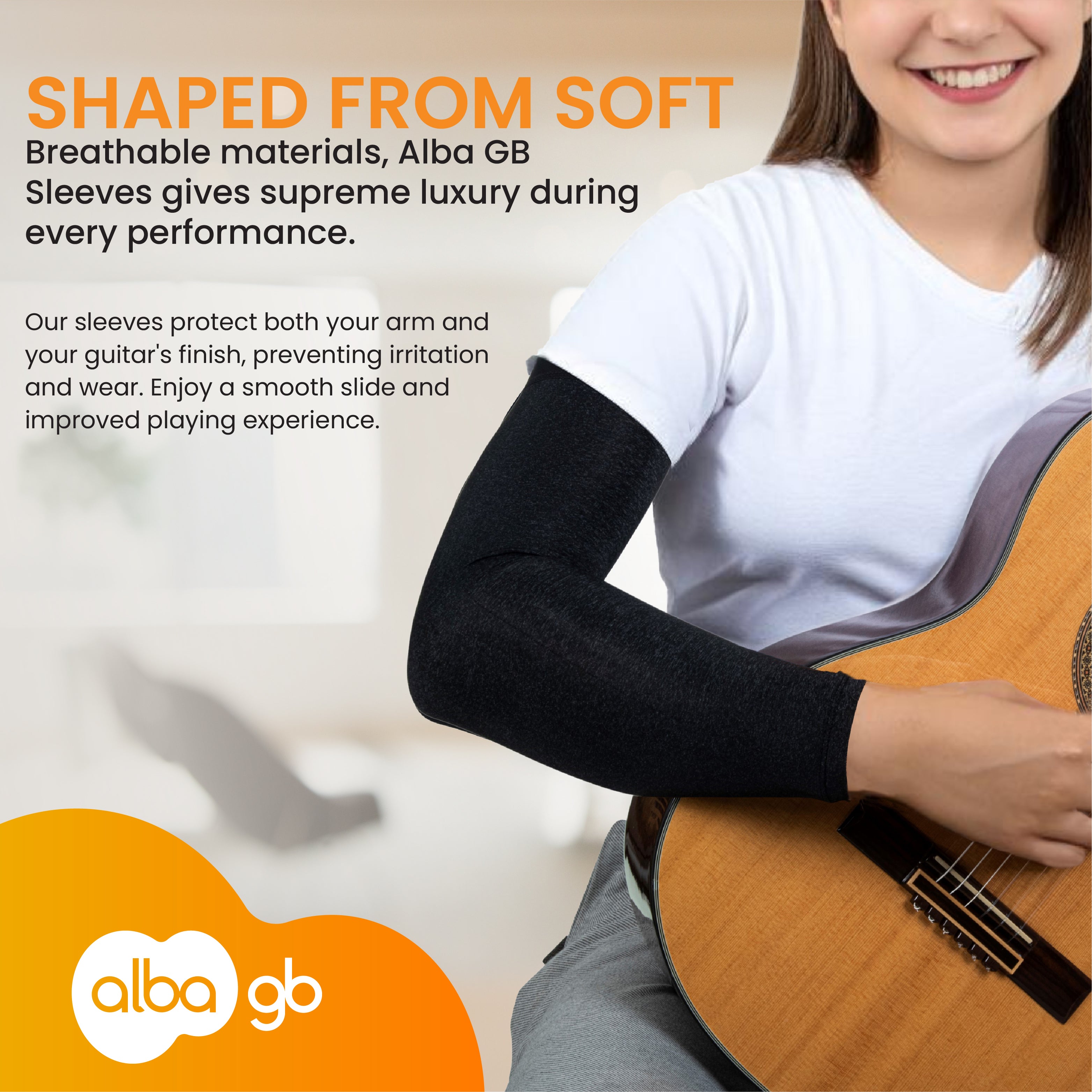 Alba Guitar Sleeves - Protección de brazo para tus guitarras clásicas y flamencas, acousticas y electricas