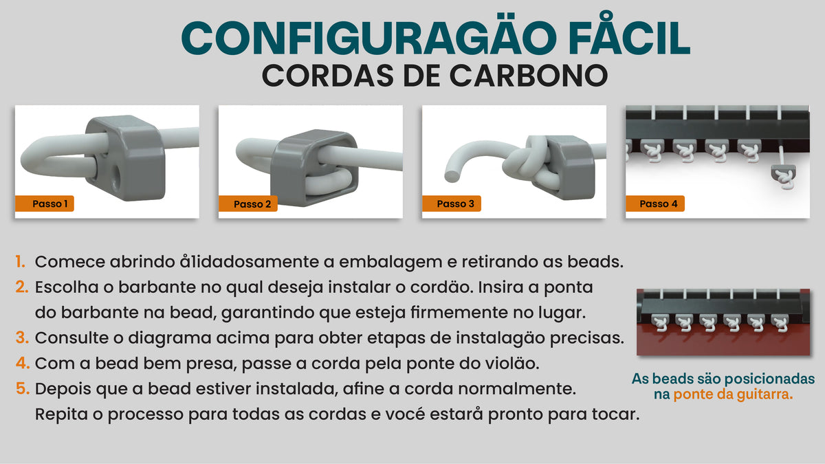 Cordas de carbono — Método 1