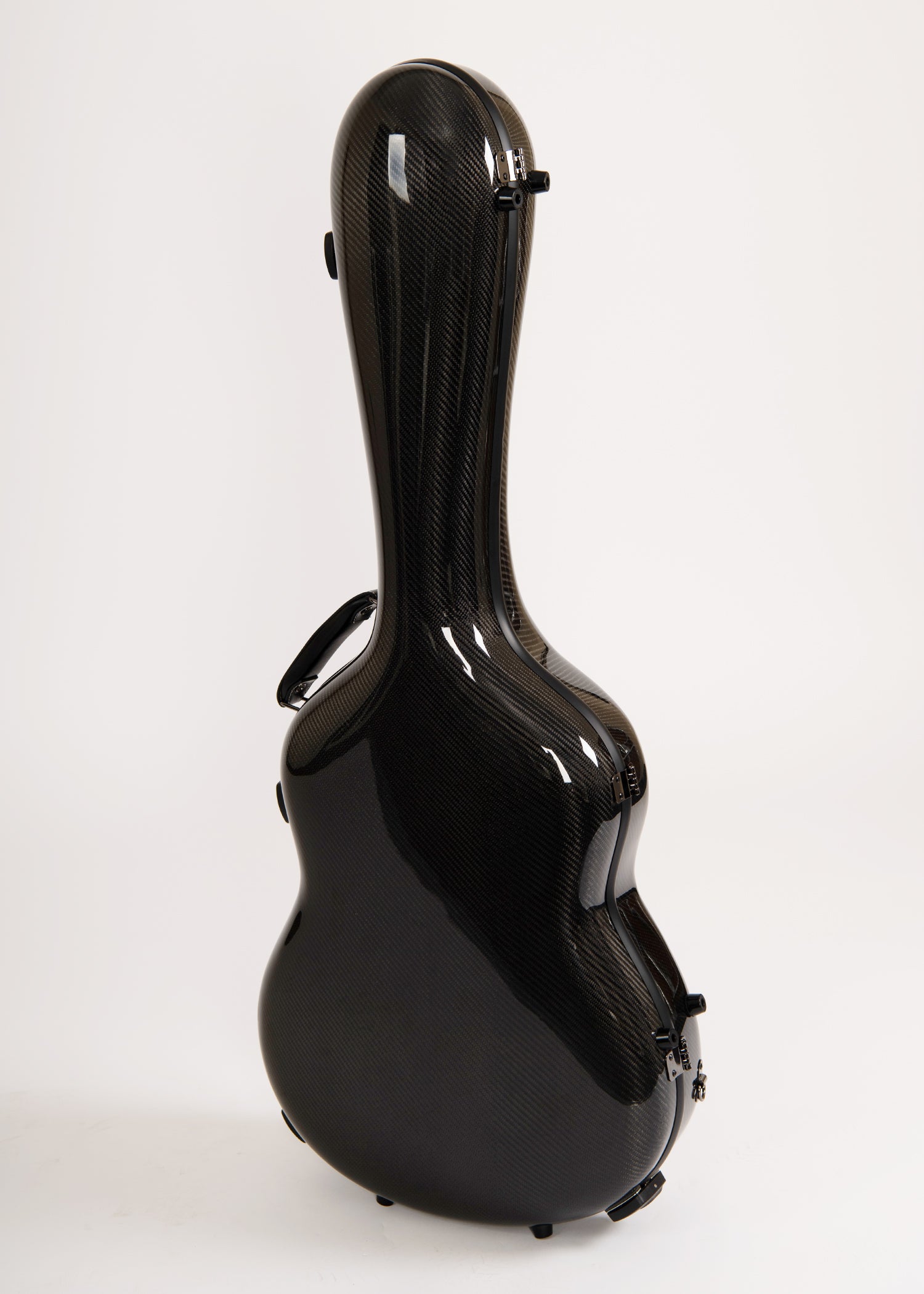 Alba Guitar Beads Etui Noir Carbone Brillant pour Guitare Classique Acoustique, Etui Guitare Flamenco
