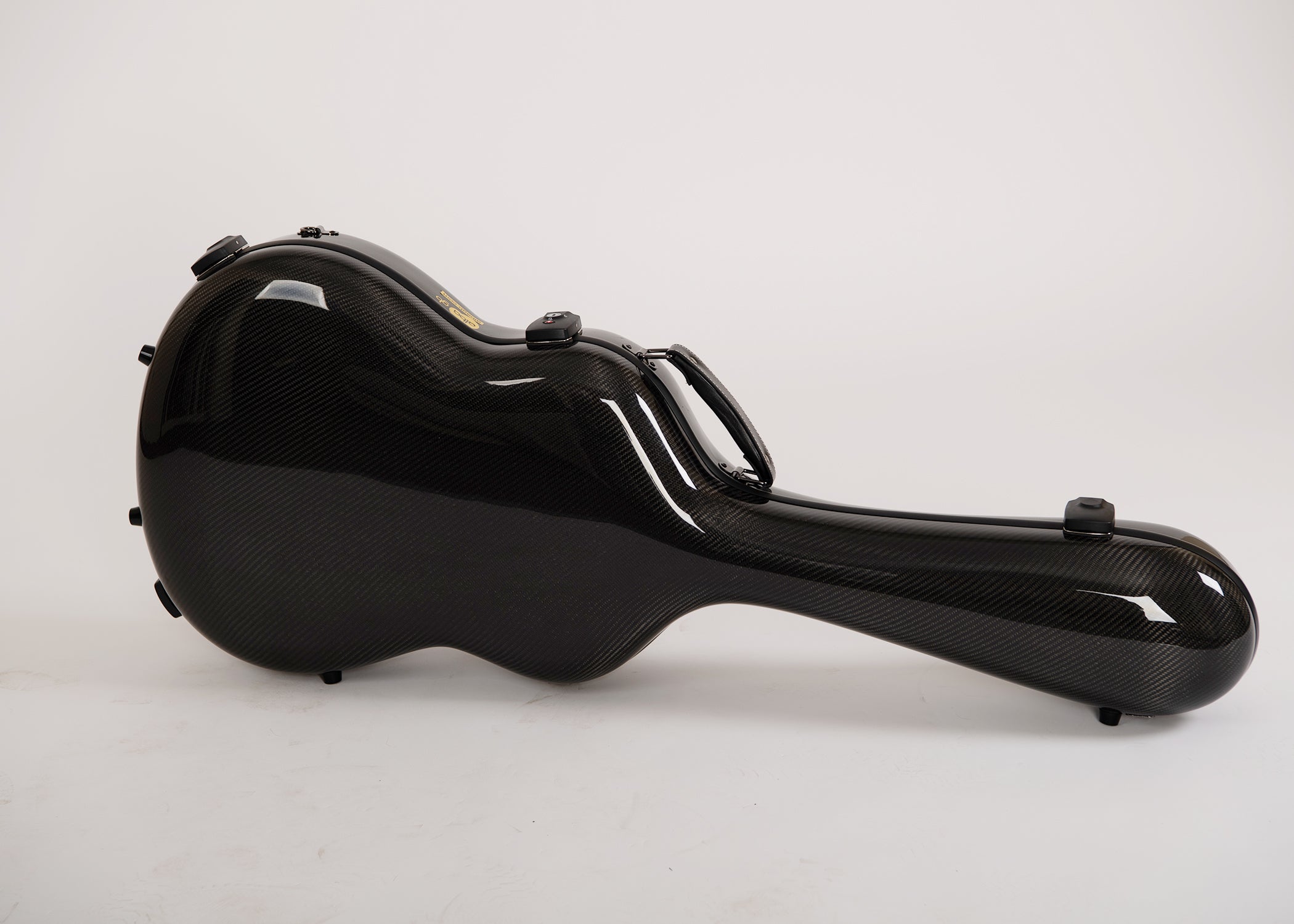 Alba Guitar Beads Etui Noir Carbone Brillant pour Guitare Classique Acoustique, Etui Guitare Flamenco