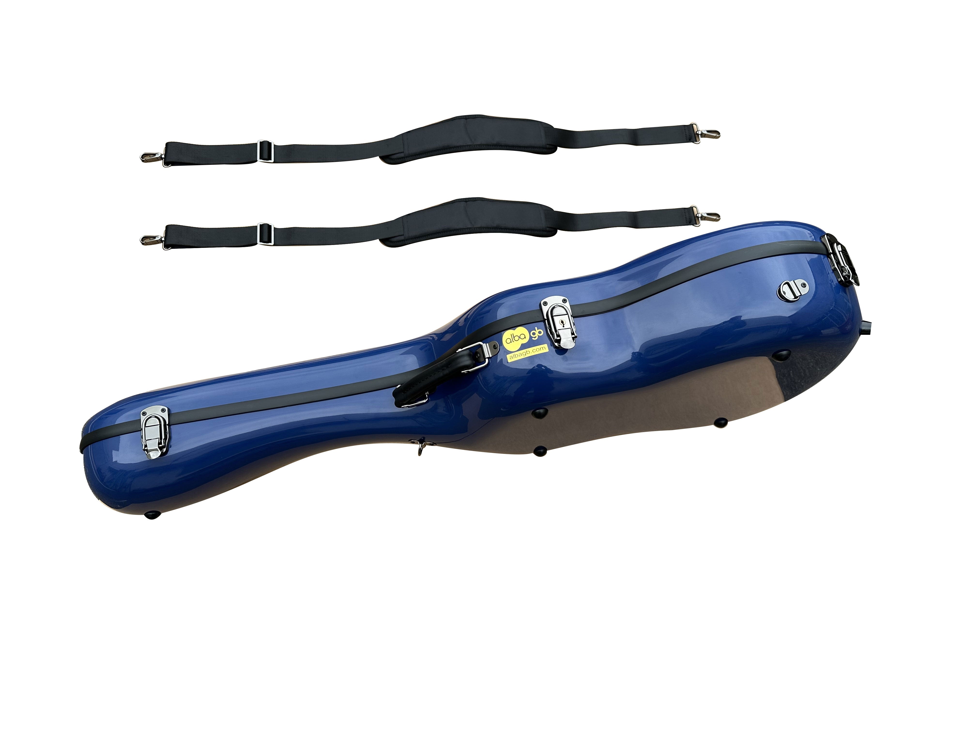 Fiber Glass Alba Guitar Case Navy Blue Gloss for Classical Guitar Acoustic, Flamenco guitar case