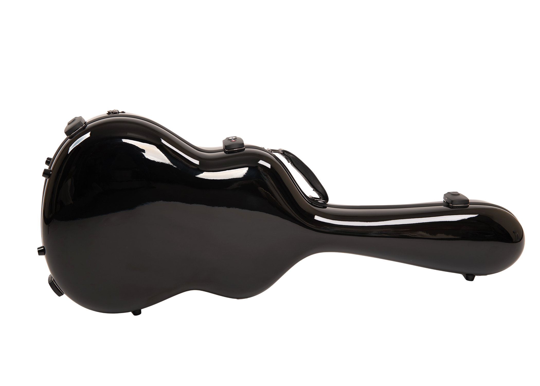 Alba GB Fiber glass Case Black Gloss for Classical Guitar Acoustic, Flamenco guitar case