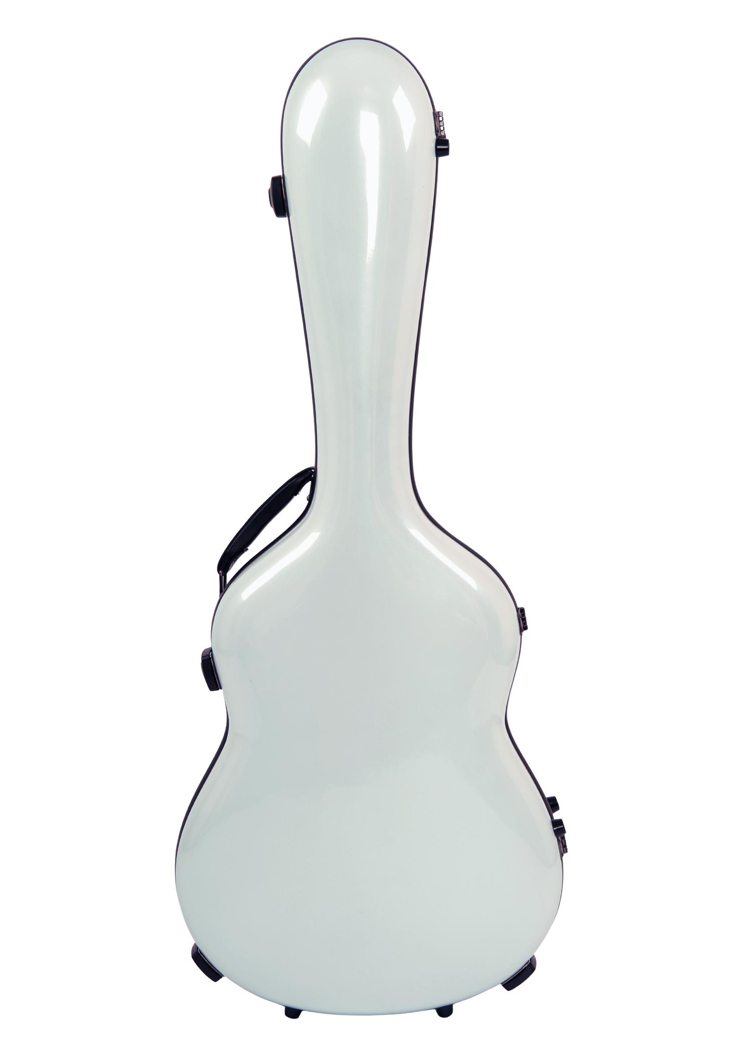 Alba GB Fiber Glass Case White Gloss for Classical Guitar Acoustic, Flamenco guitar case