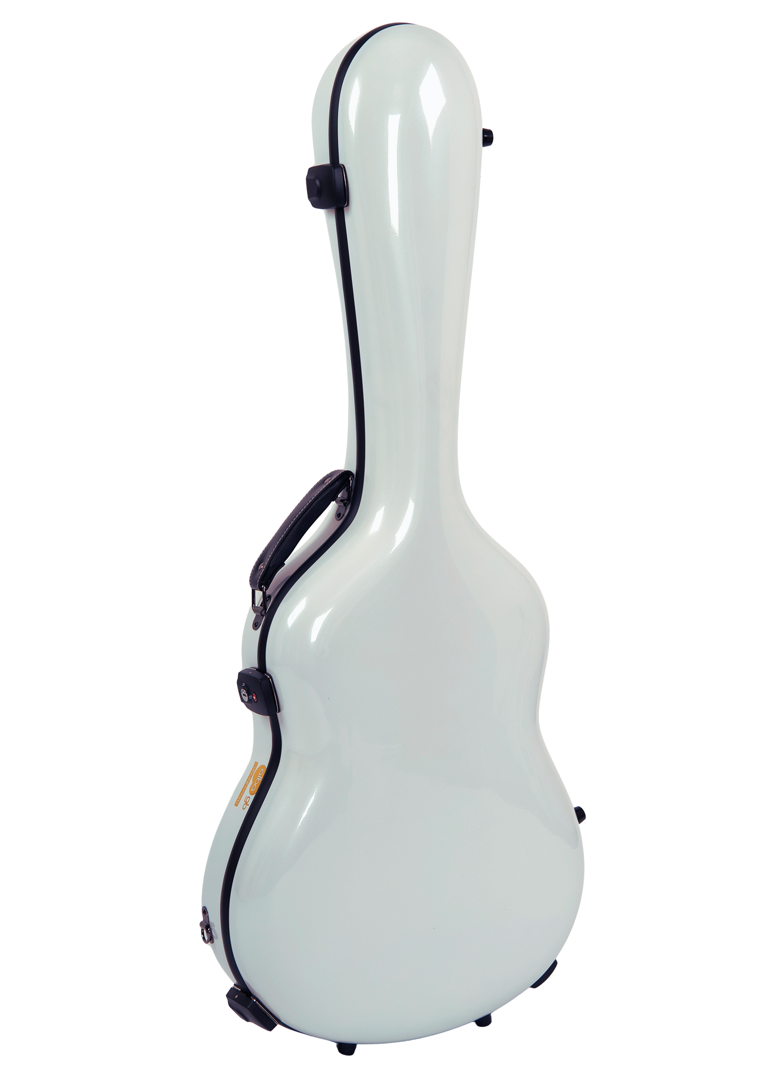 Alba GB Fiber Glass Case White Gloss for Classical Guitar Acoustic, Flamenco guitar case