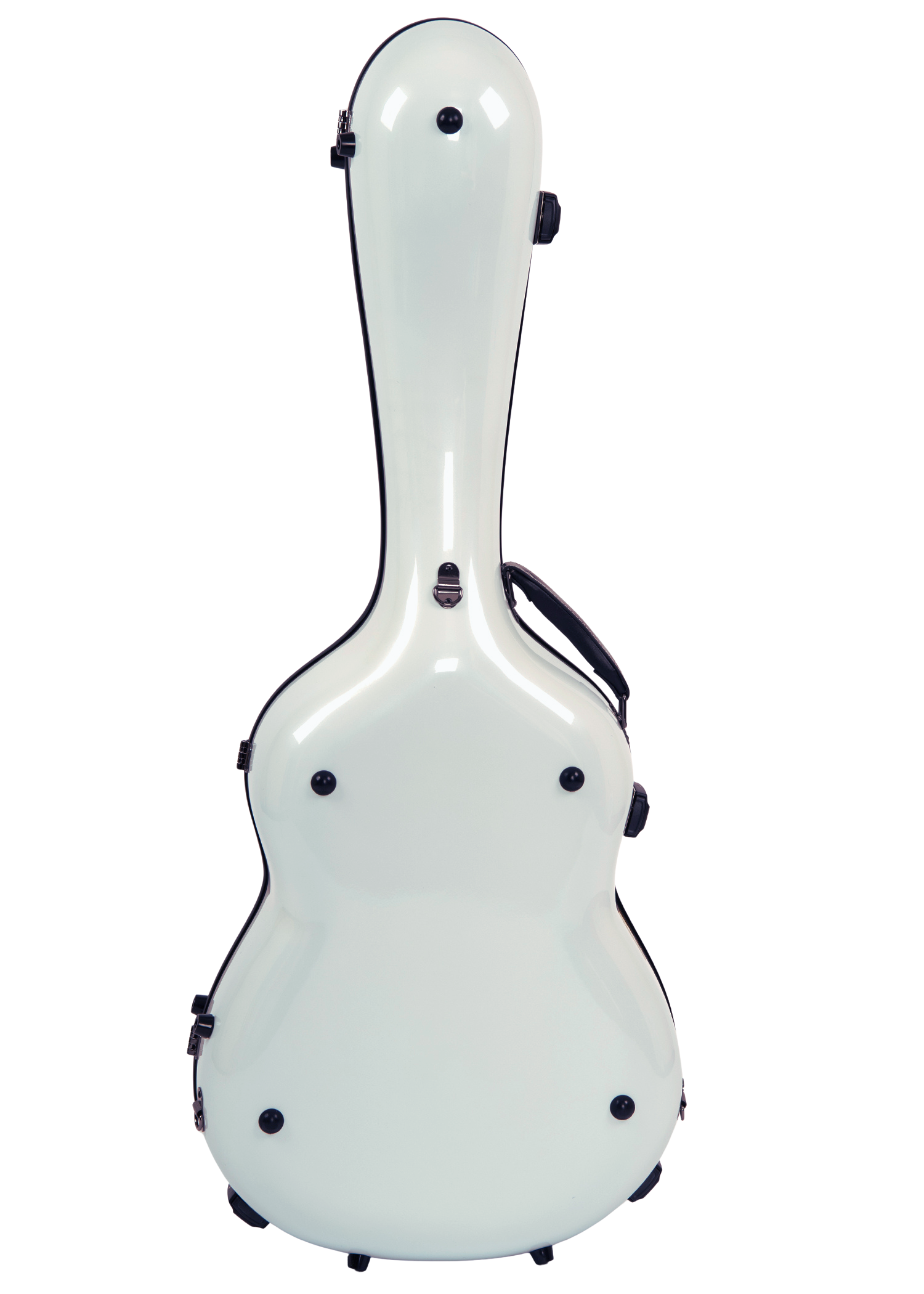 Alba GB Fiber Glass Case White Gloss for Classical Guitar Acoustic, Flamenco guitar case