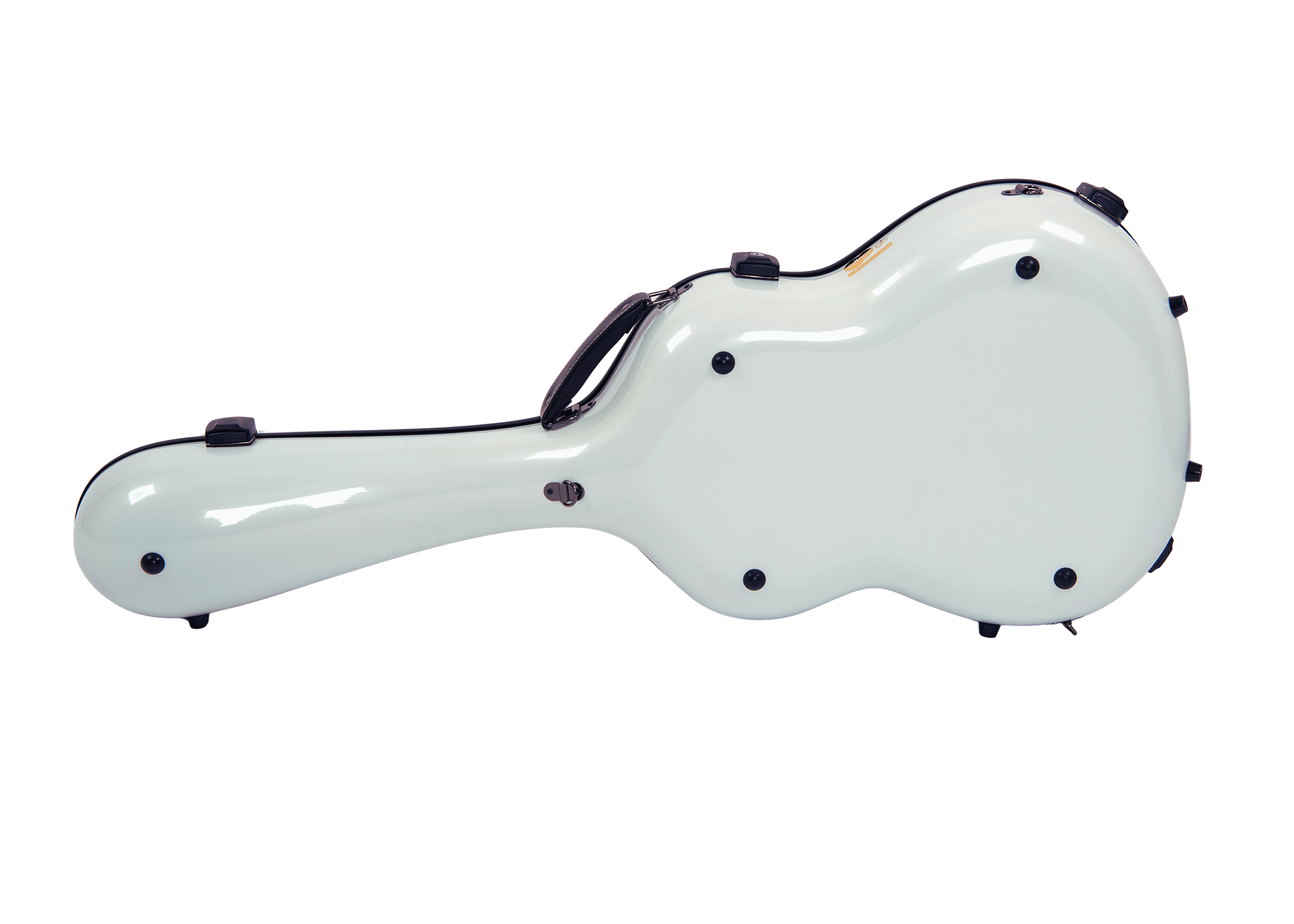 Alba GB Fiber Glass Case White Gloss for Classical Guitar Acoustic, Flamenco guitar case
