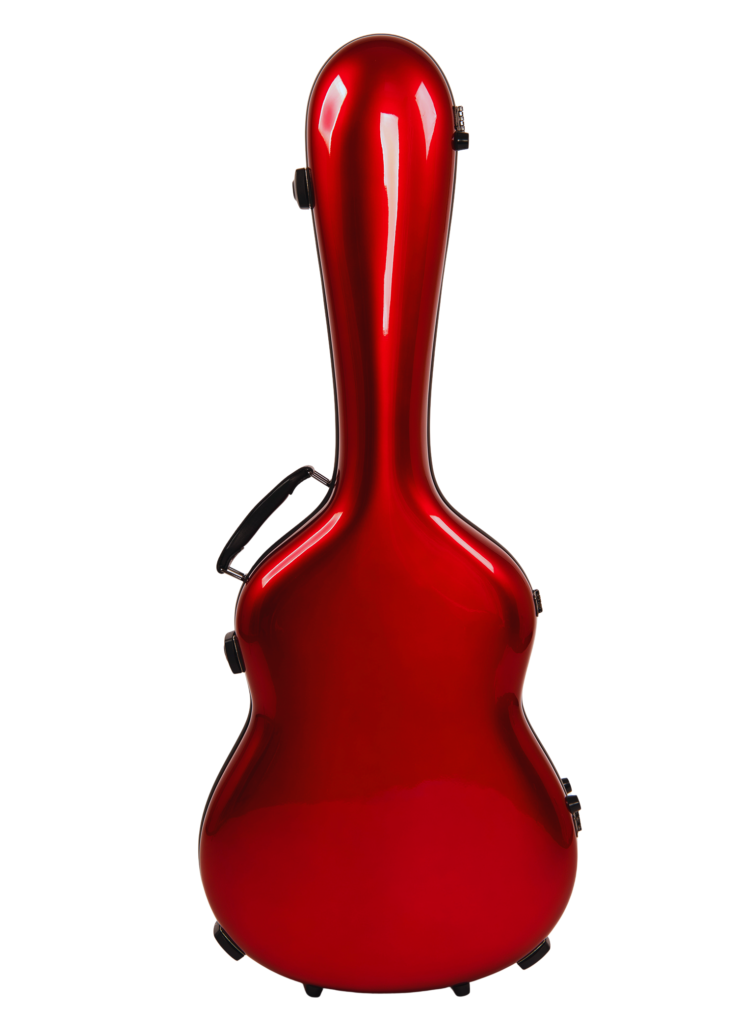 Estuche Carbono Rojo Brillo para Guitarra Clásica Acústica, Guitarra Flamenca