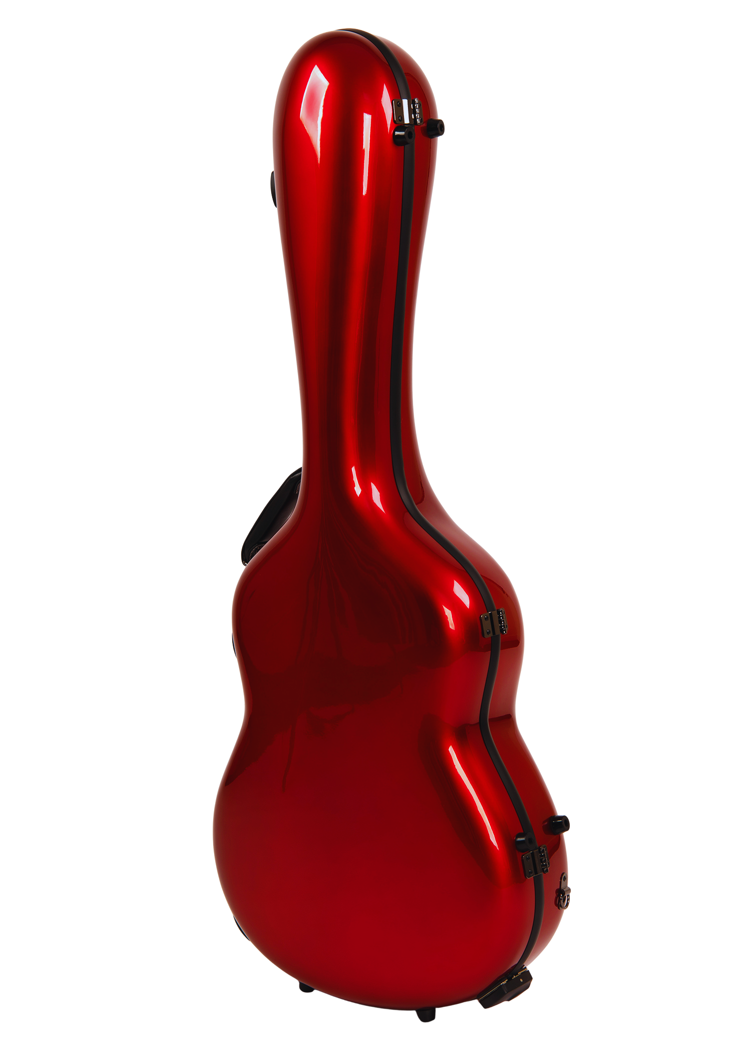 Estuche Carbono Rojo Brillo para Guitarra Clásica Acústica, Guitarra Flamenca