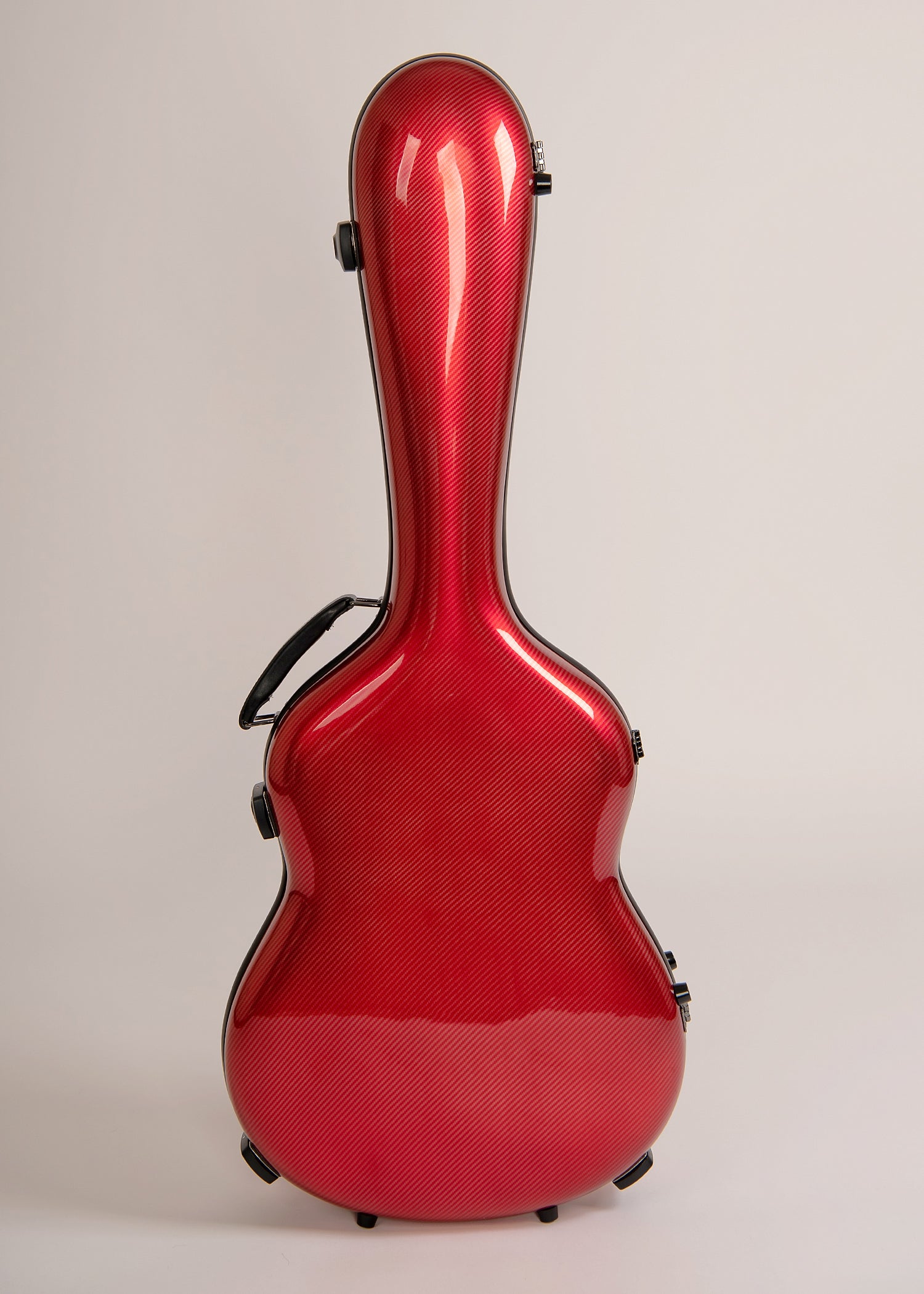 Glasfaser-Gitarrenkoffer für klassische Gitarre, Flamenco-Gitarre,  Black Gloss