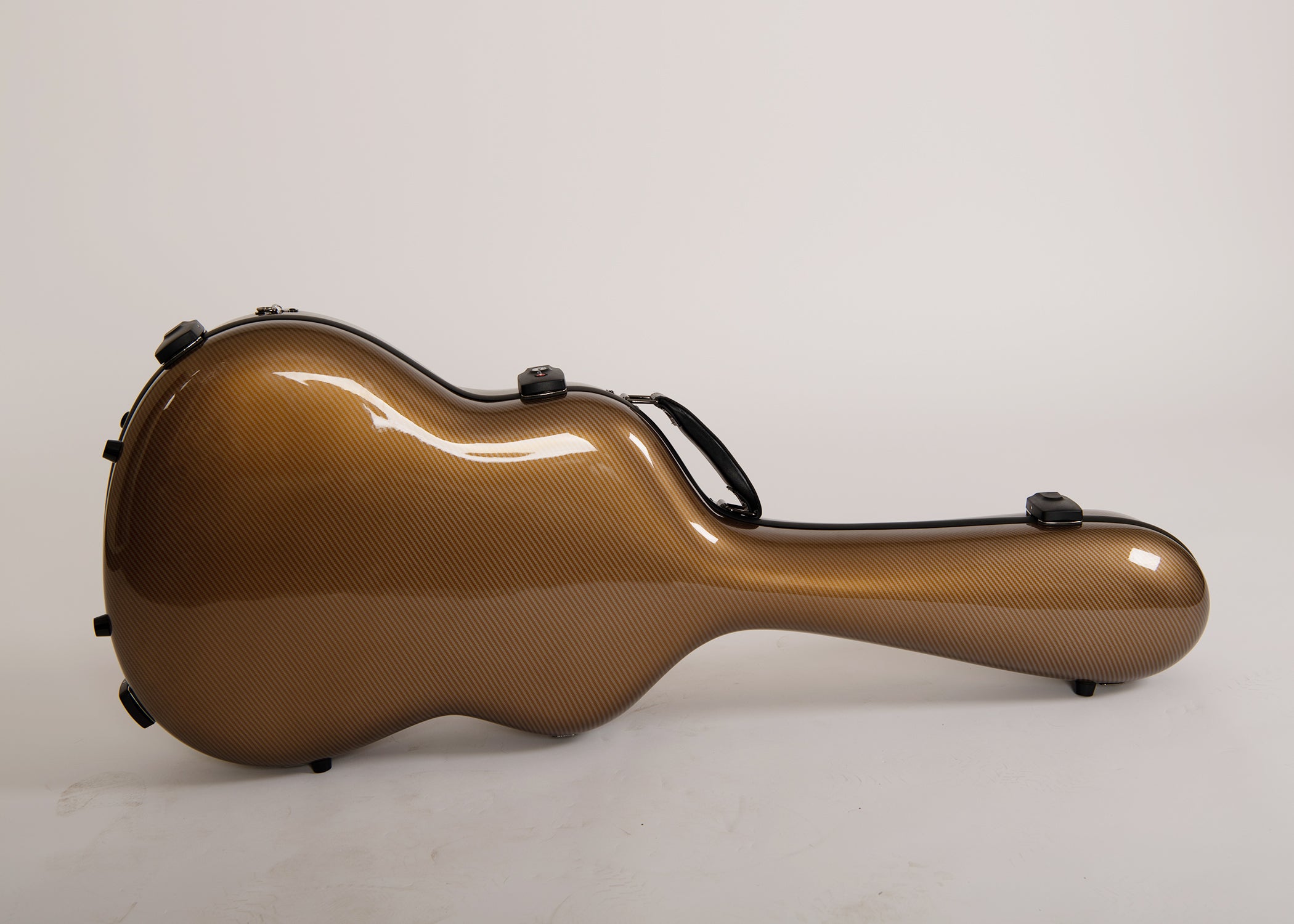 Glasfaser-Gitarrenkoffer für klassische Gitarre, Flamenco-Gitarre,  Black Gloss