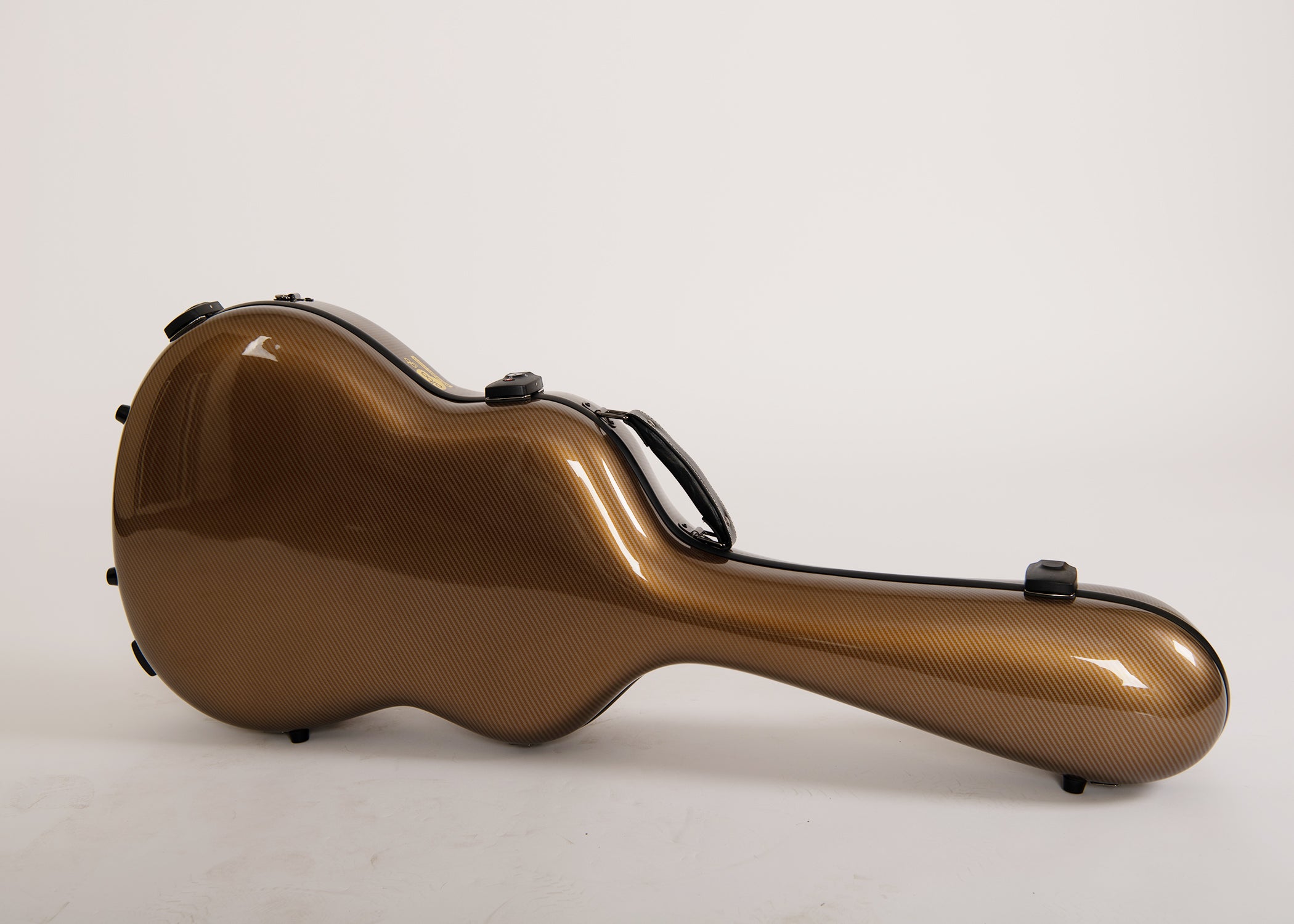 Glasfaser-Gitarrenkoffer für klassische Gitarre, Flamenco-Gitarre,  Black Gloss