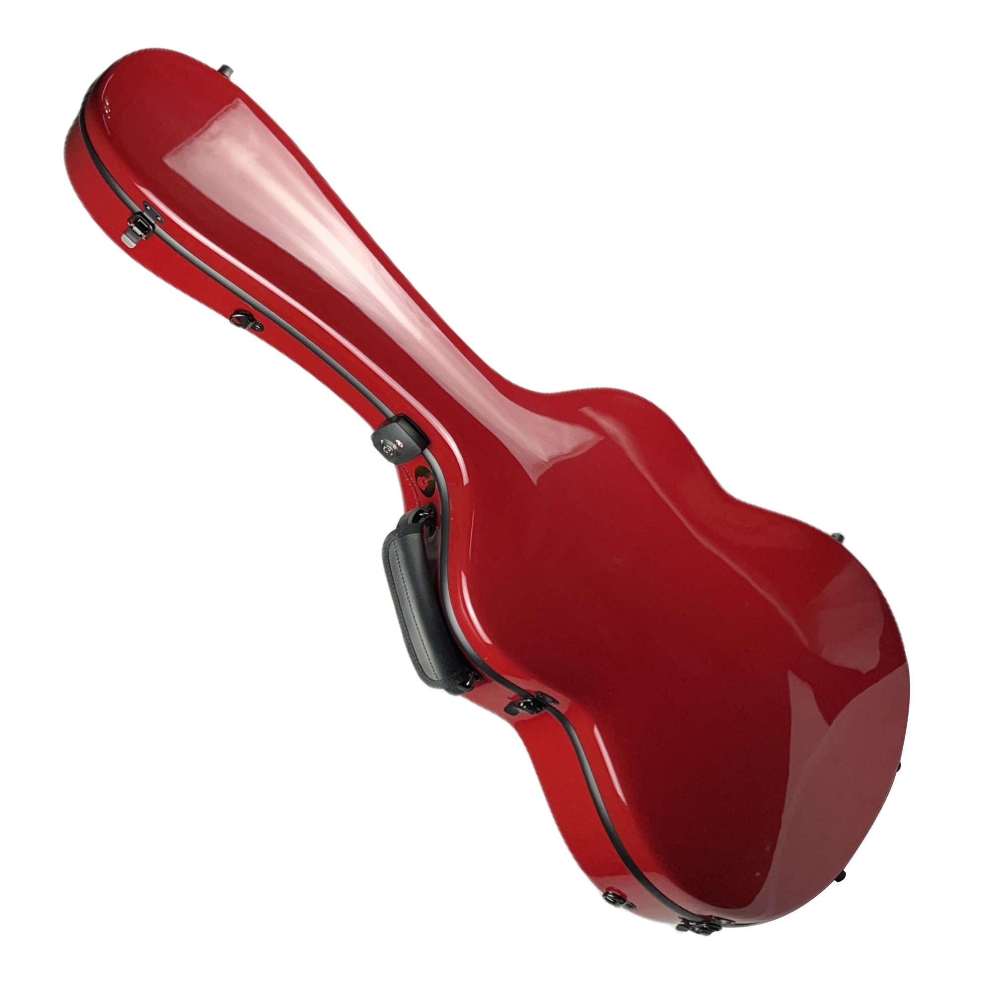 Custodia Rossa lucida in carbonio per chitarra classica acustica, chitarra flamenco